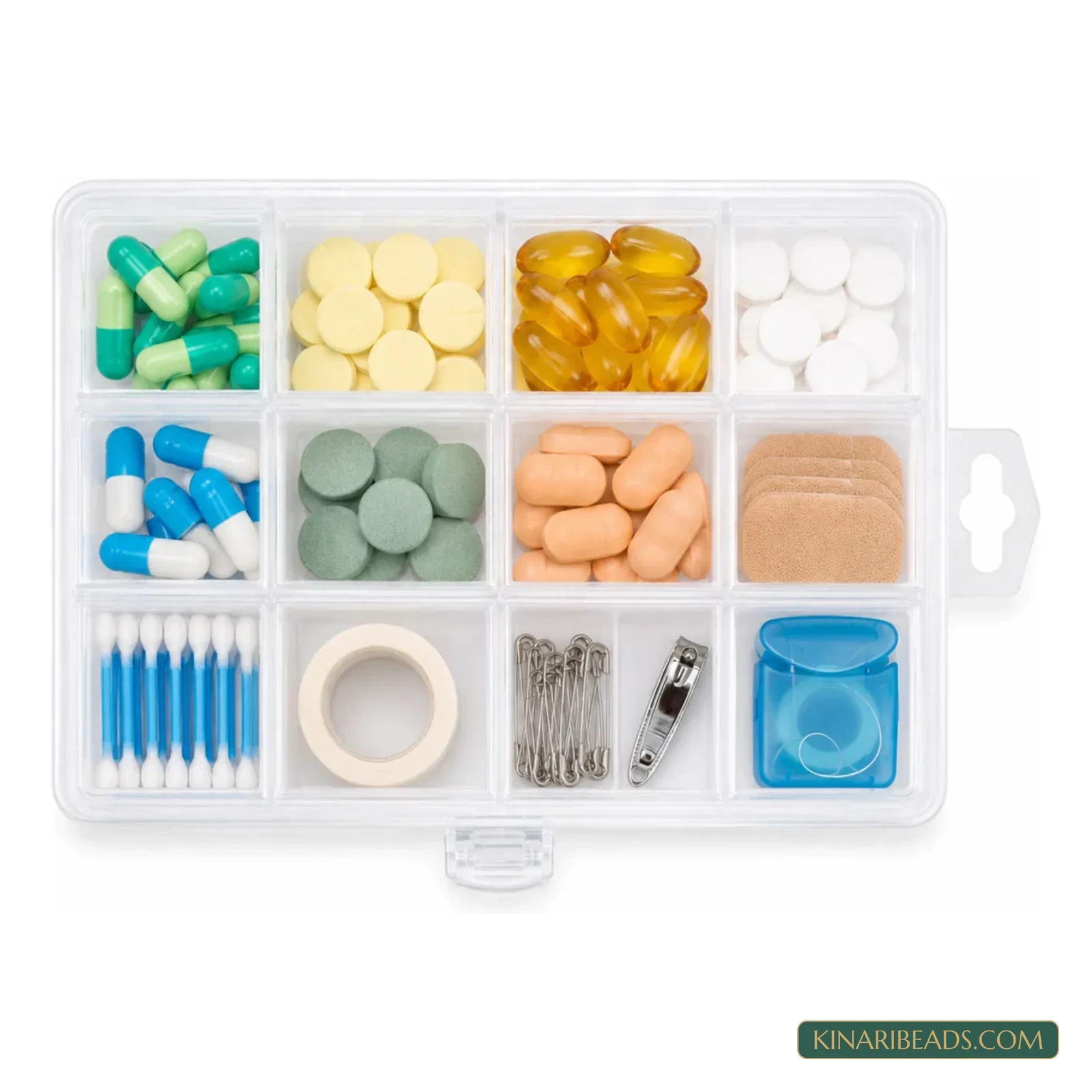 12 Compartment Beads & Jewellery Findings Organizer Box - Pack of 5 product image