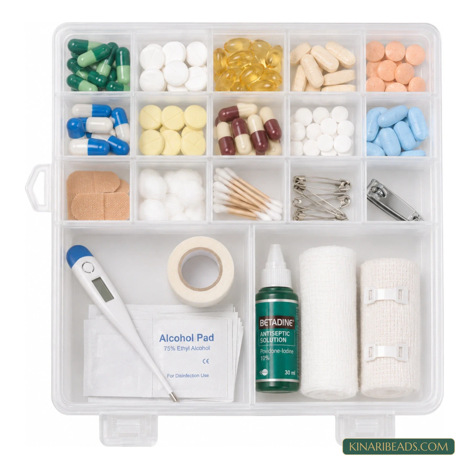 17 Compartment Beads & Jewellery Findings Organizer Box - Pack of 5 product image