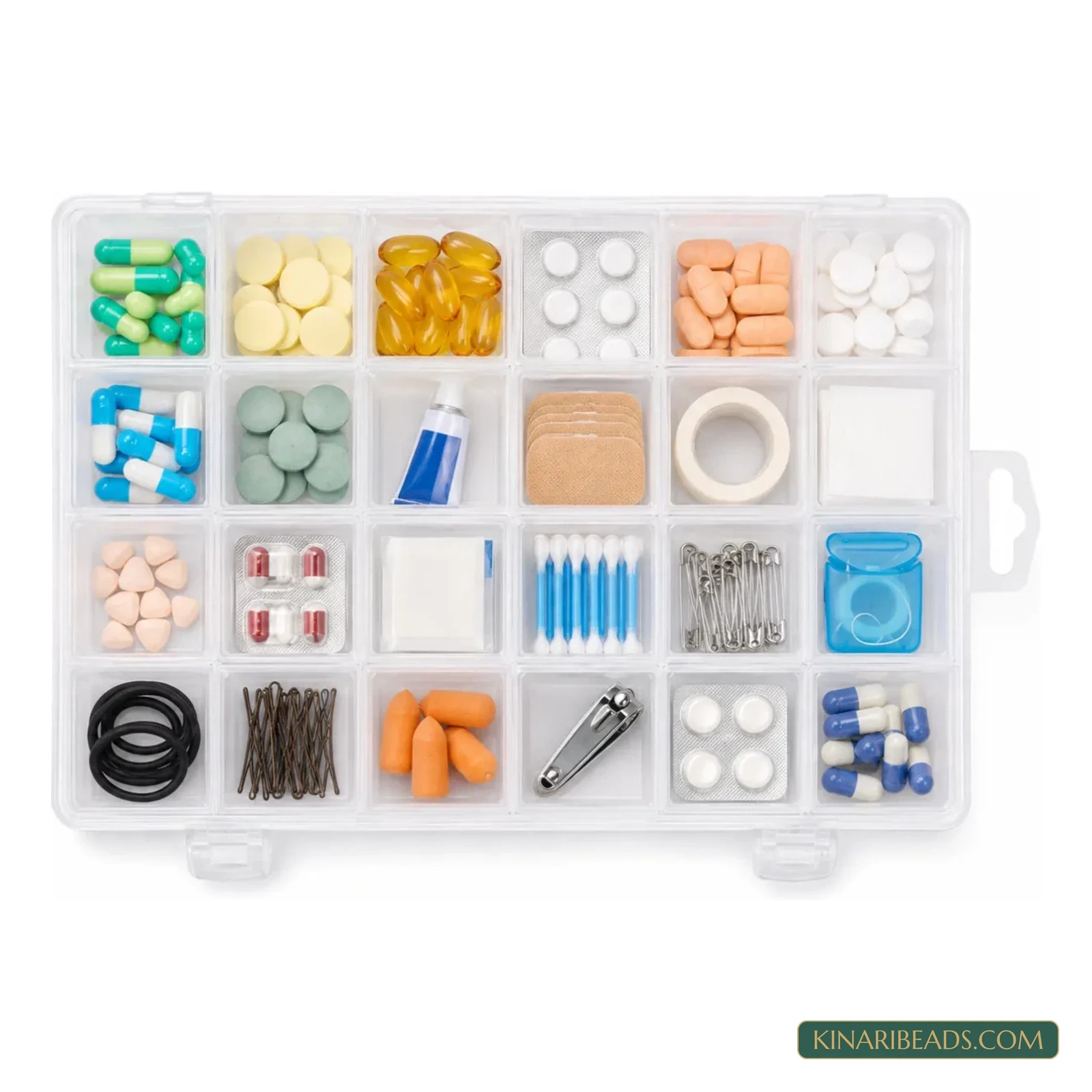 24 Compartment Beads & Jewellery Findings Organizer Box - Pack of 5 product image