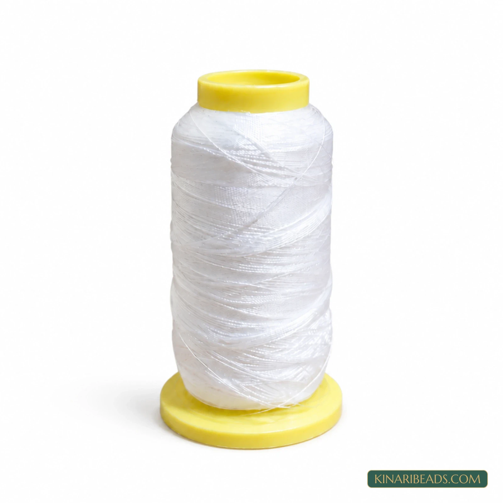 0.2mm 3-Ply Satin Jewellery Thread – 1000m Spool - White colour
