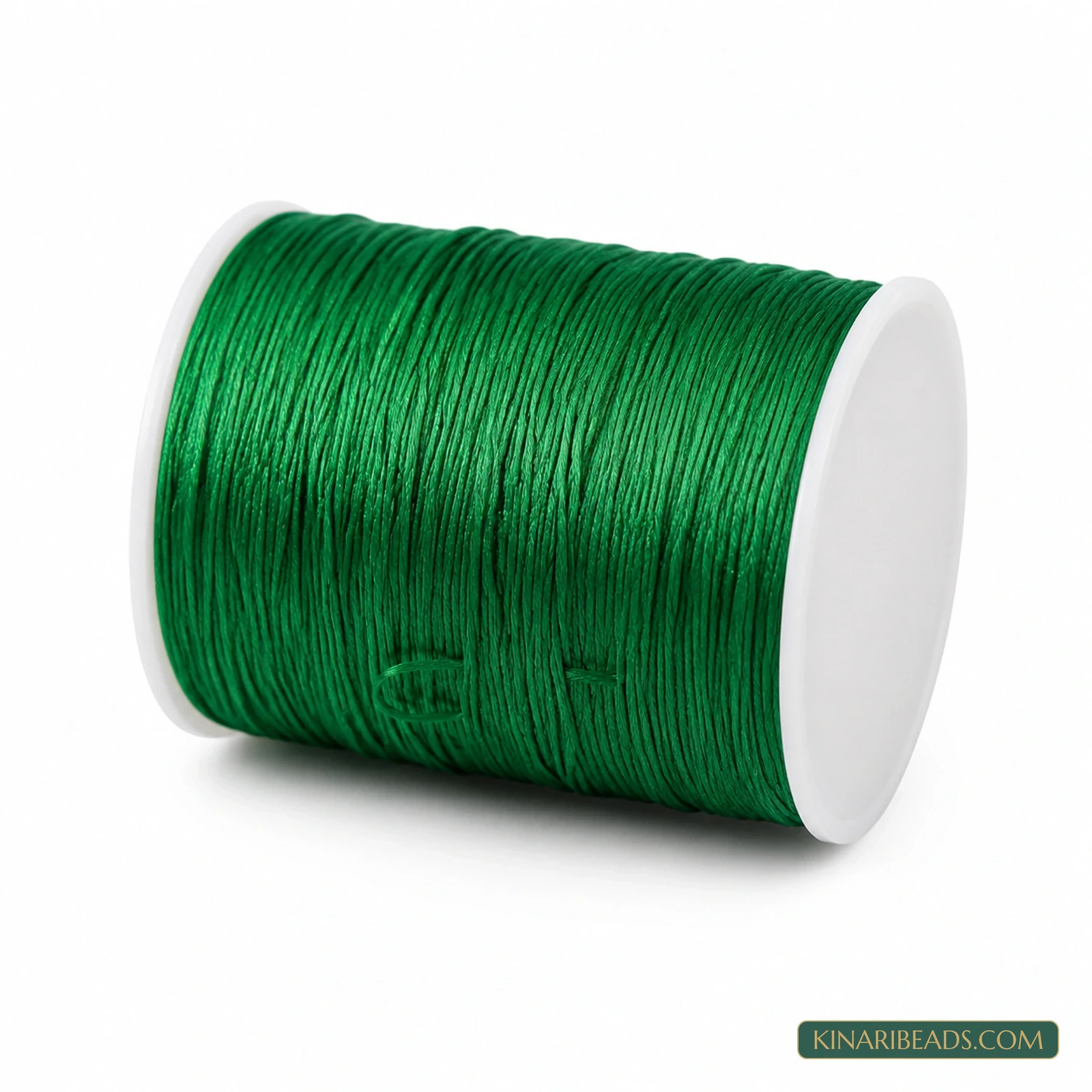 0.5mm Coloured Flat Elastic Thread – 40m Spool - Green colour