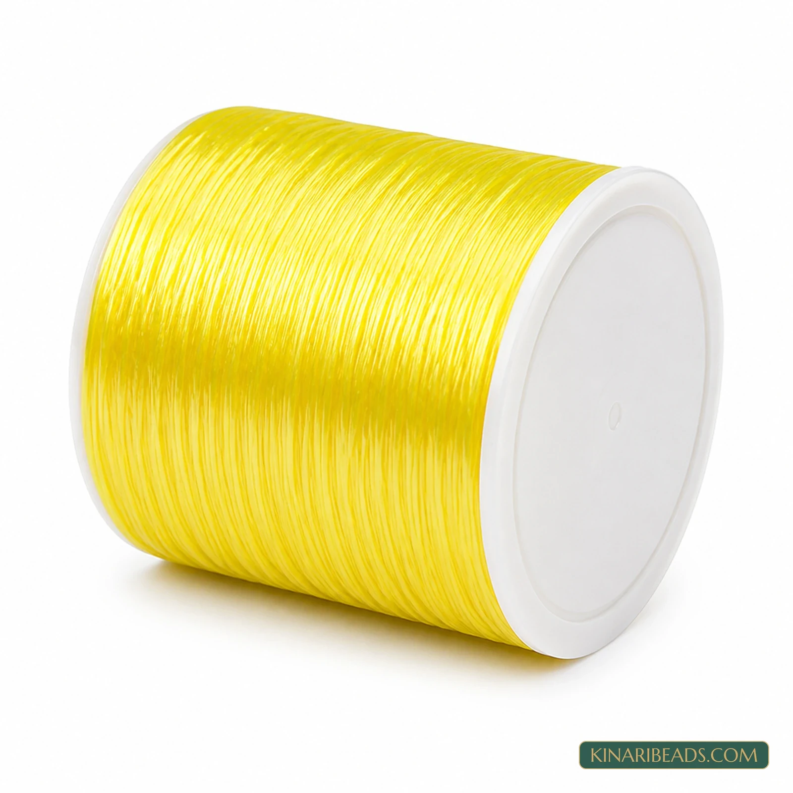 0.5mm Coloured Flat Elastic Thread – 40m Spool - Yellow colour