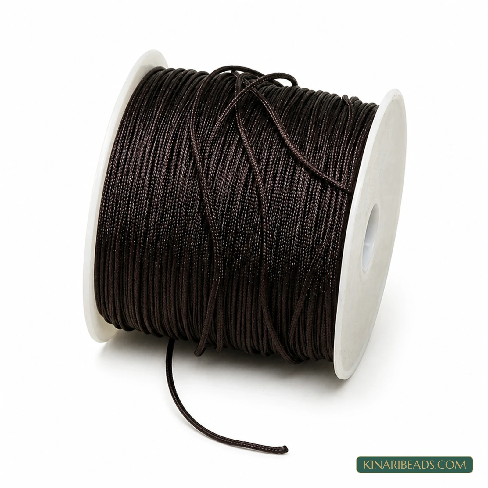 0.5mm Satin Jewellery Thread – 50m Spool - Black colour