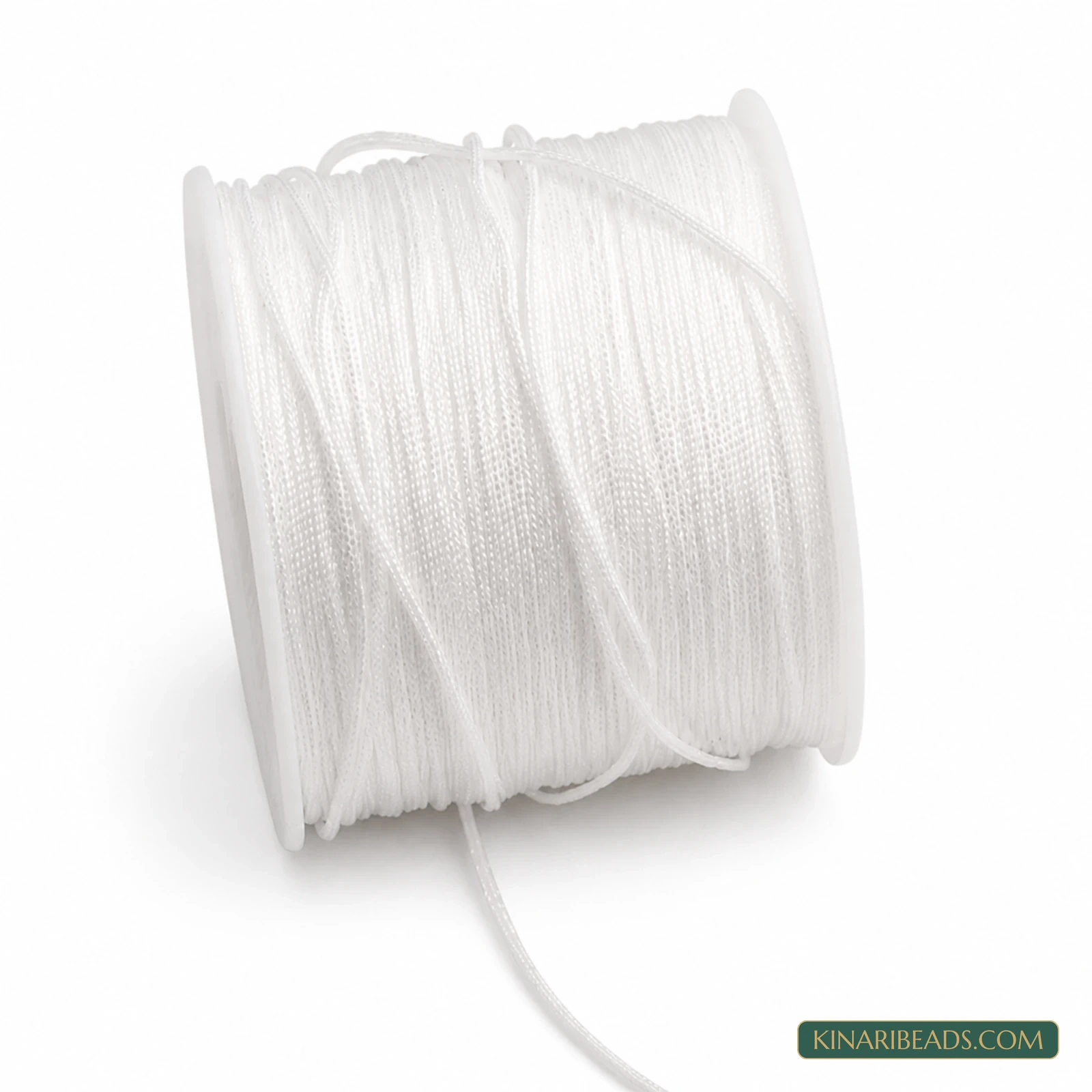 0.5mm Satin Jewellery Thread – 50m Spool - White colour