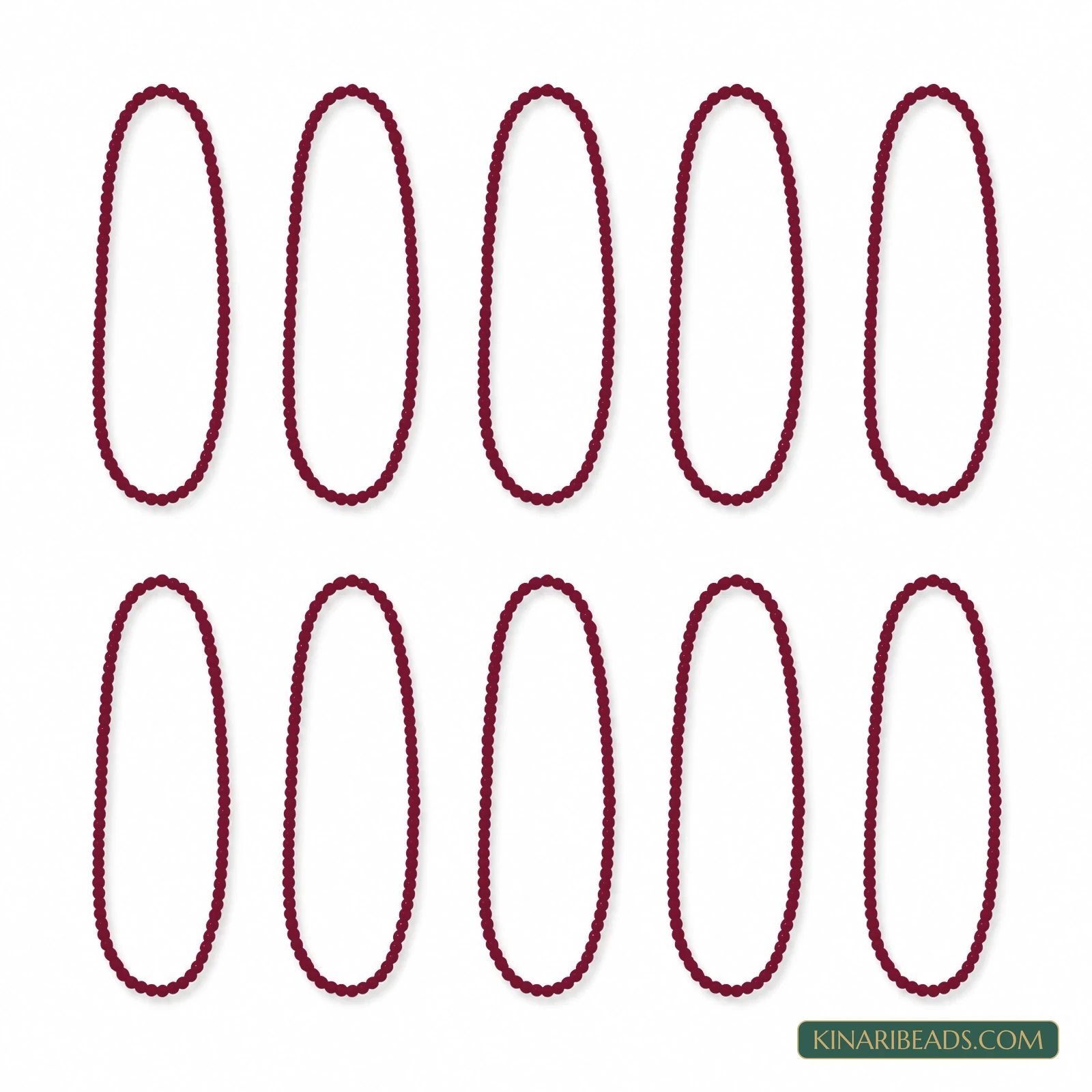 10 Strings 2mm Preciosa Glass Seed Beads - Solid Colours - Maroon colour