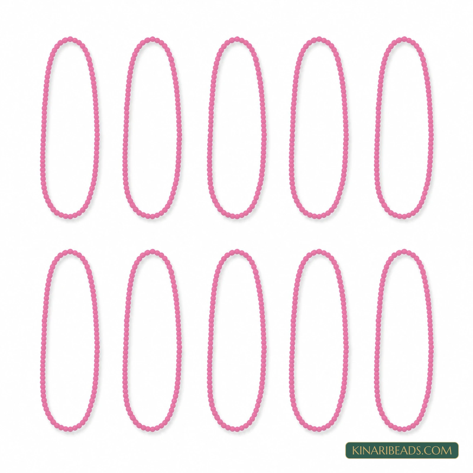 10 Strings 2mm Preciosa Glass Seed Beads - Solid Colours - Pink colour