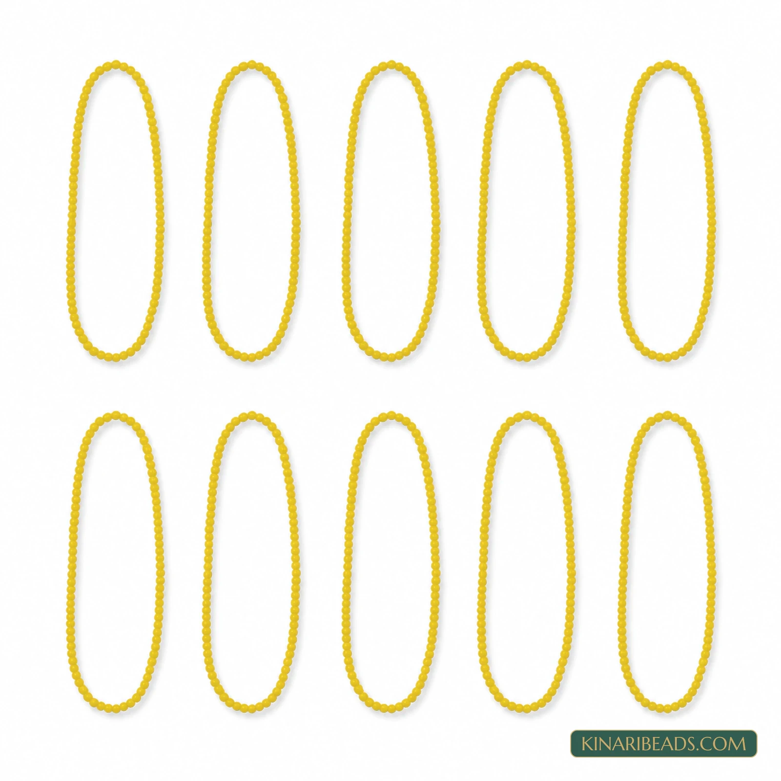 10 Strings 2mm Preciosa Glass Seed Beads - Solid Colours - Yellow colour