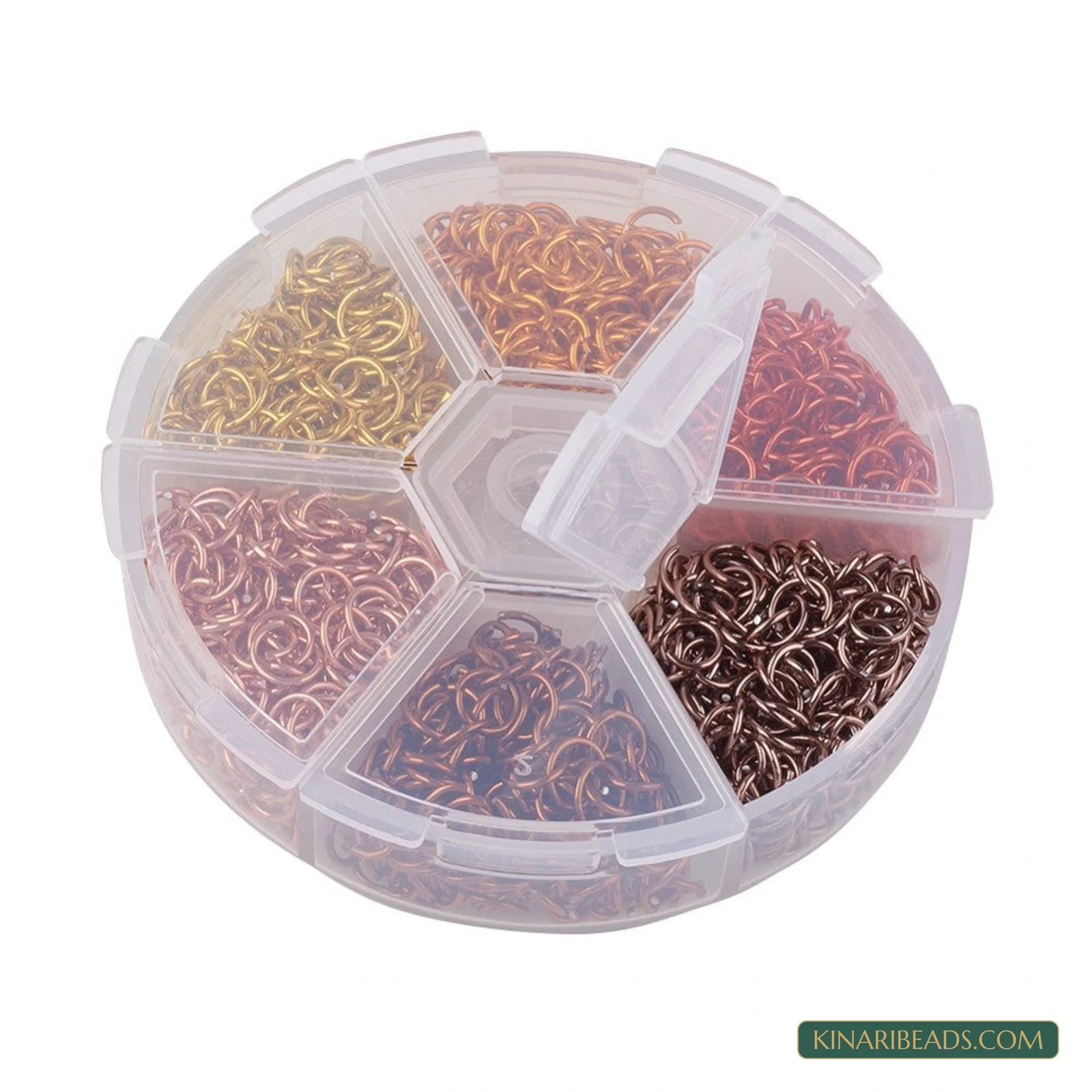 1,080-Piece Aluminium Open Jump Rings Kit – 6 Colours product image