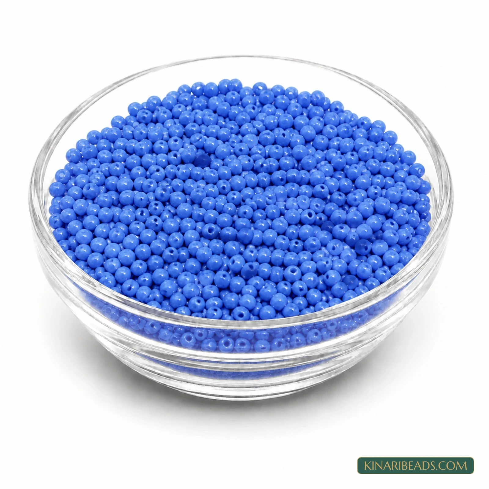 11/0 Opaque Round Glass Seed Beads for Aari Embroidery & Jewellery - 100g - Sky Blue Opaque colour