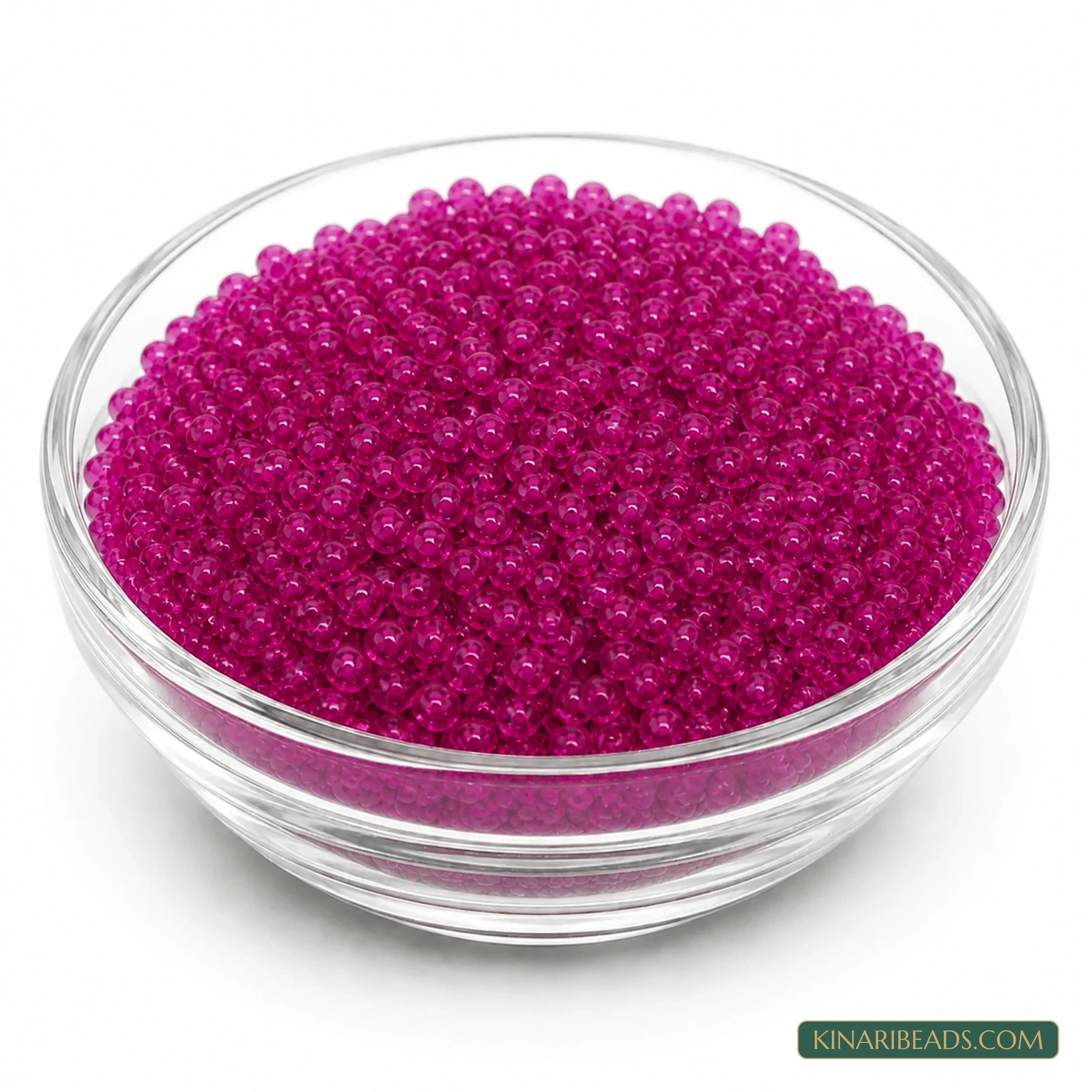 11/0 Transparent Glass Seed Beads – 100g Pack - Magenta Trans colour