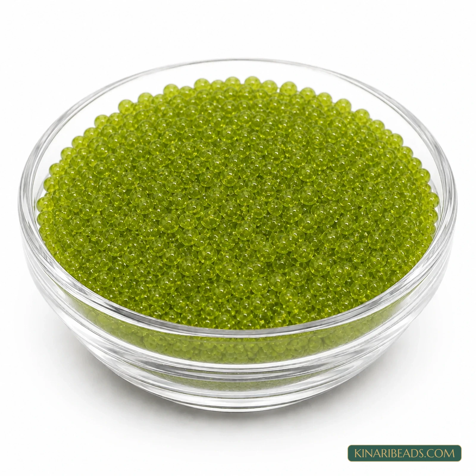 11/0 Transparent Glass Seed Beads – 100g Pack - Parrot Green Trans colour