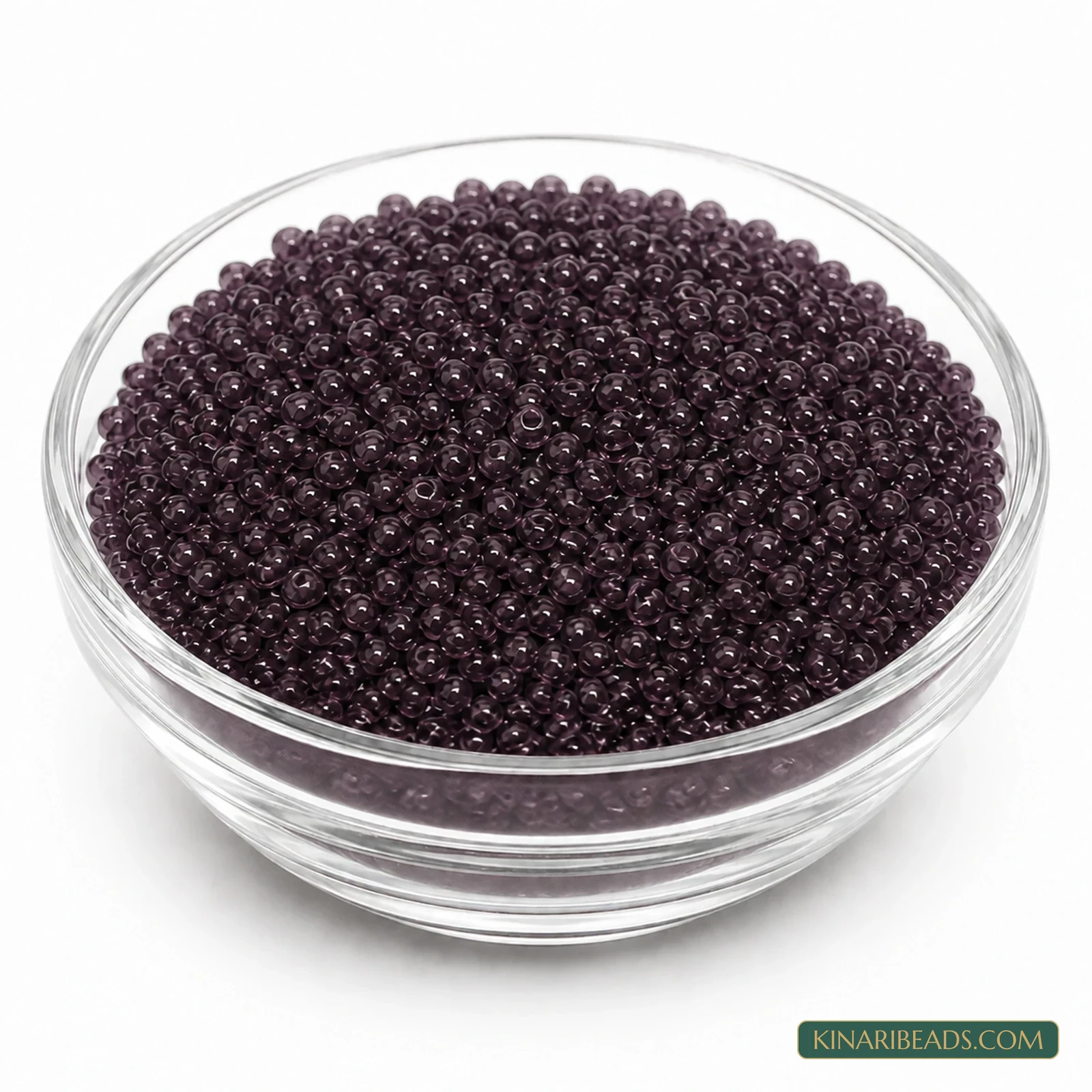 11/0 Transparent Glass Seed Beads – 100g Pack - Purple Trans colour
