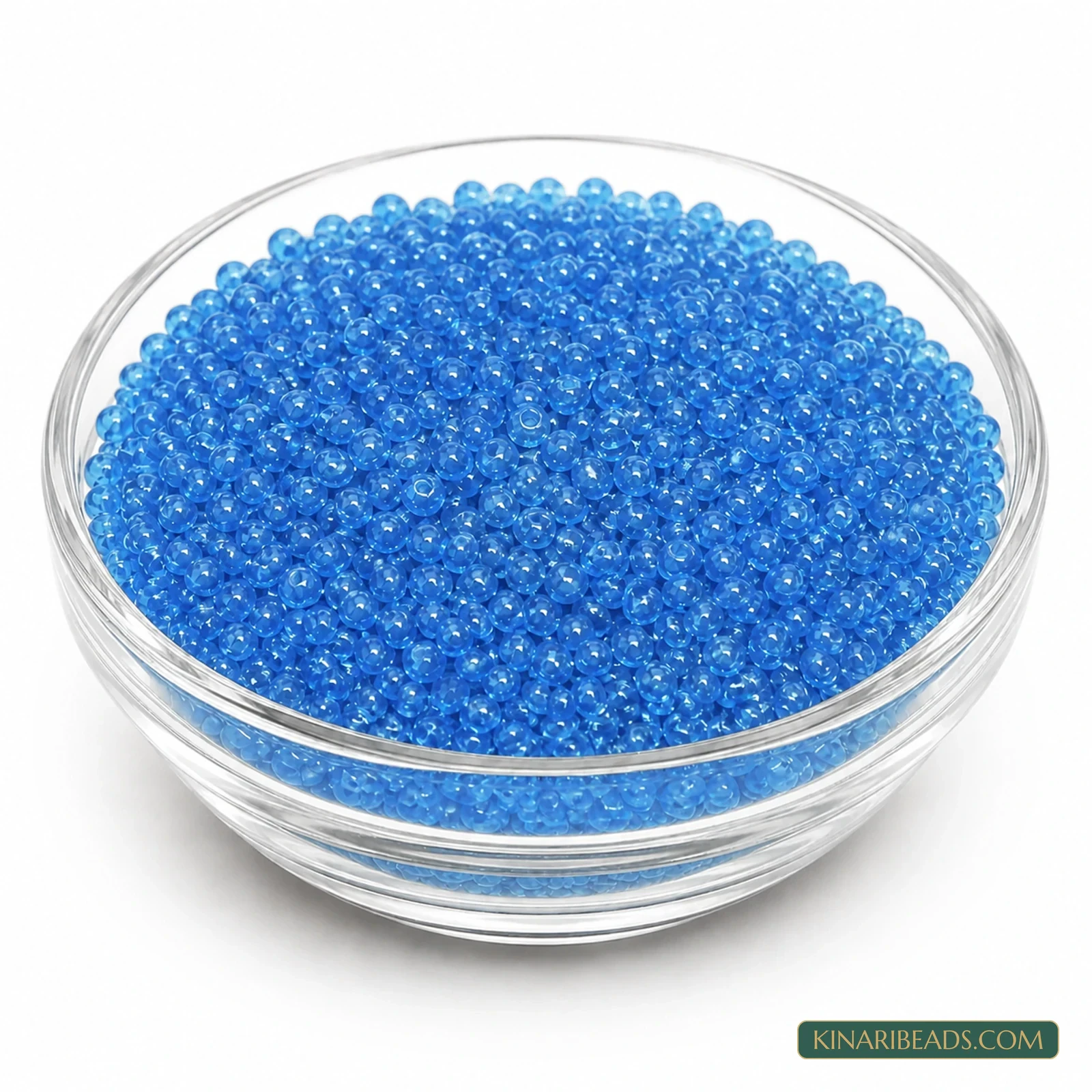 11/0 Transparent Glass Seed Beads – 100g Pack - Sky Blue Trans colour