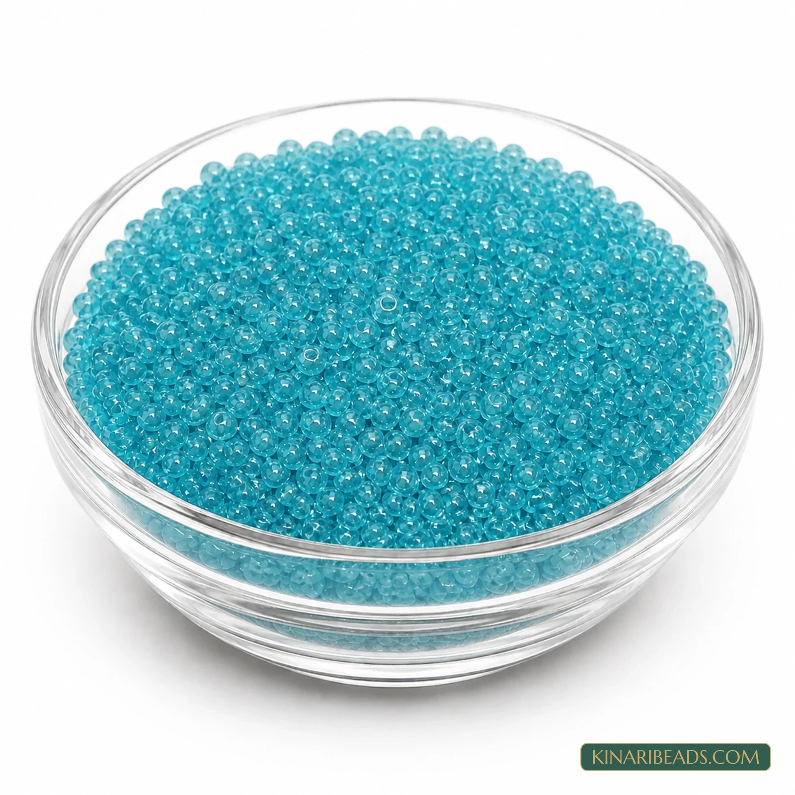 11/0 Transparent Glass Seed Beads – 100g Pack - Turquoise Trans colour