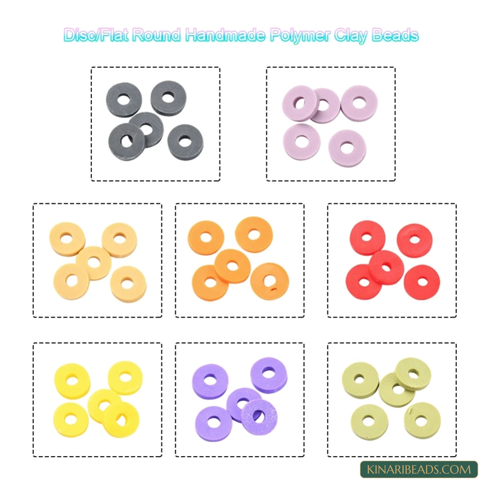 1,120-Piece Heishi Polymer Clay Beads Kit – 8 Colours product image