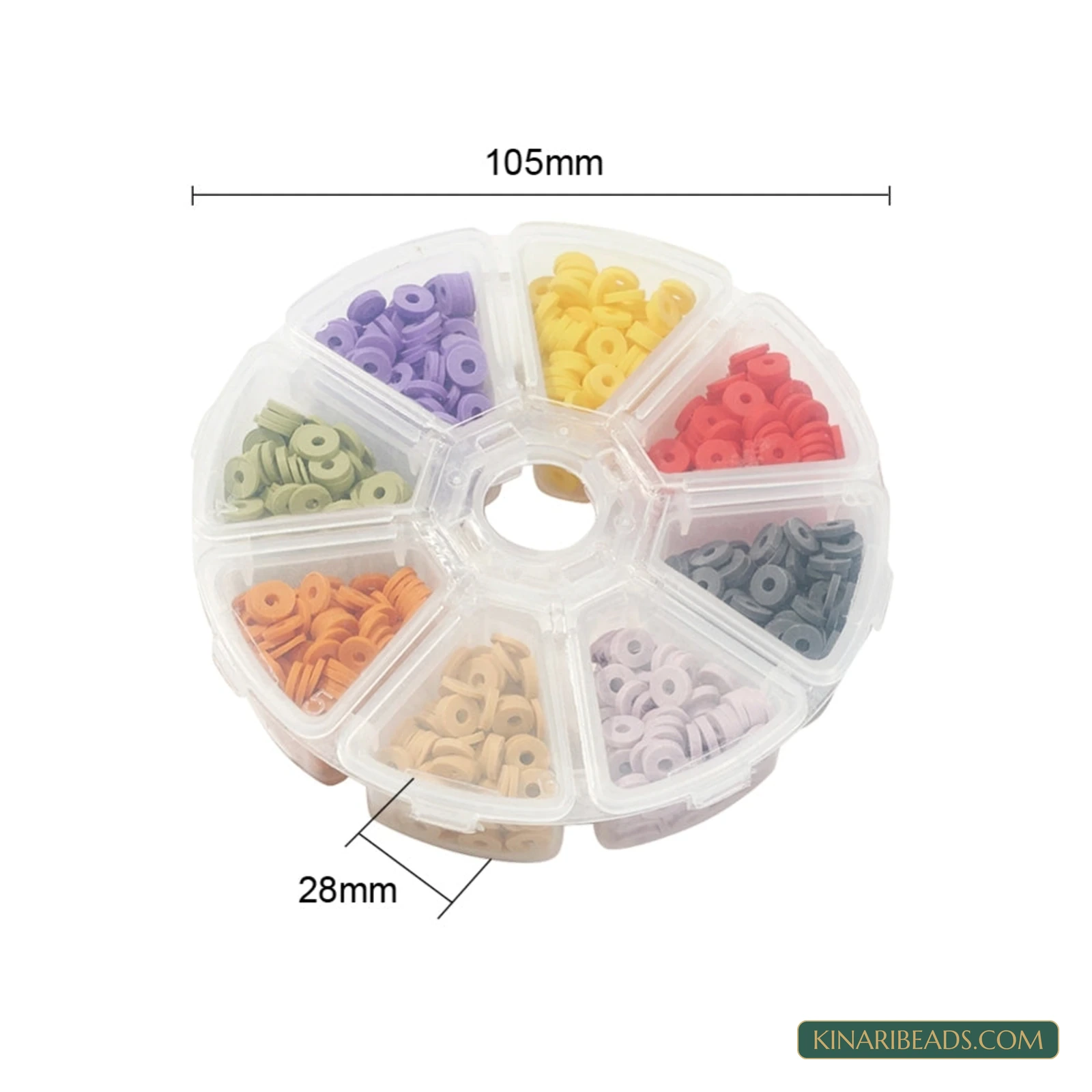 1,120-Piece Heishi Polymer Clay Beads Kit – 8 Colours product image