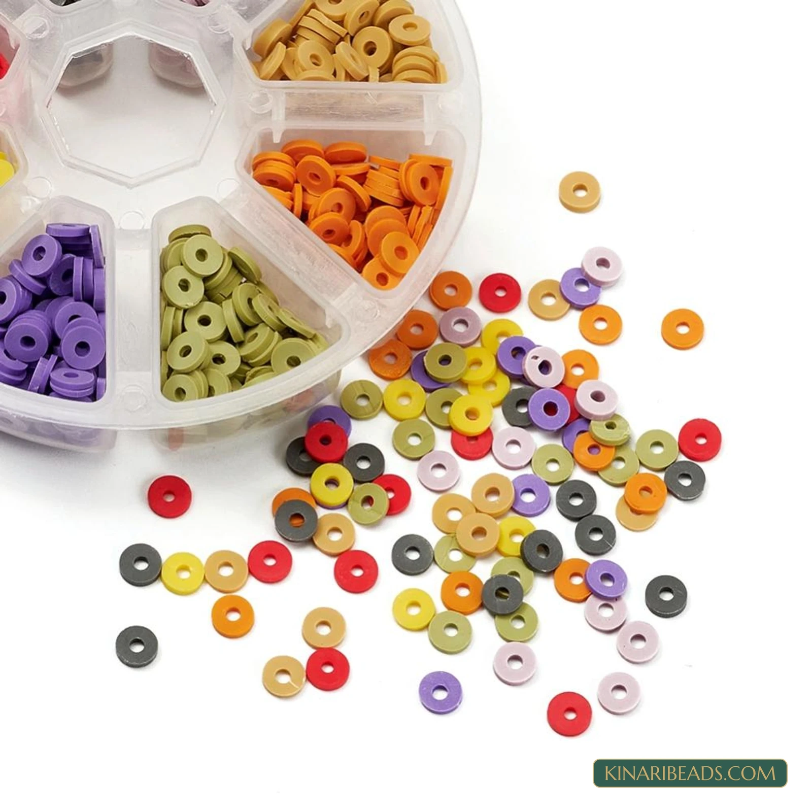 1,120-Piece Heishi Polymer Clay Beads Kit – 8 Colours product image