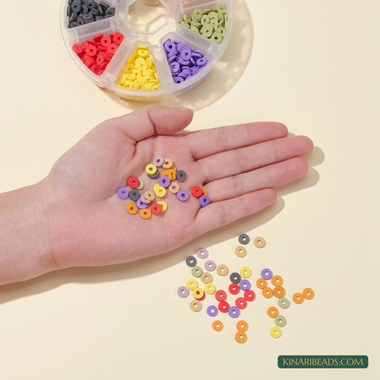 1,120-Piece Heishi Polymer Clay Beads Kit – 8 Colours product image