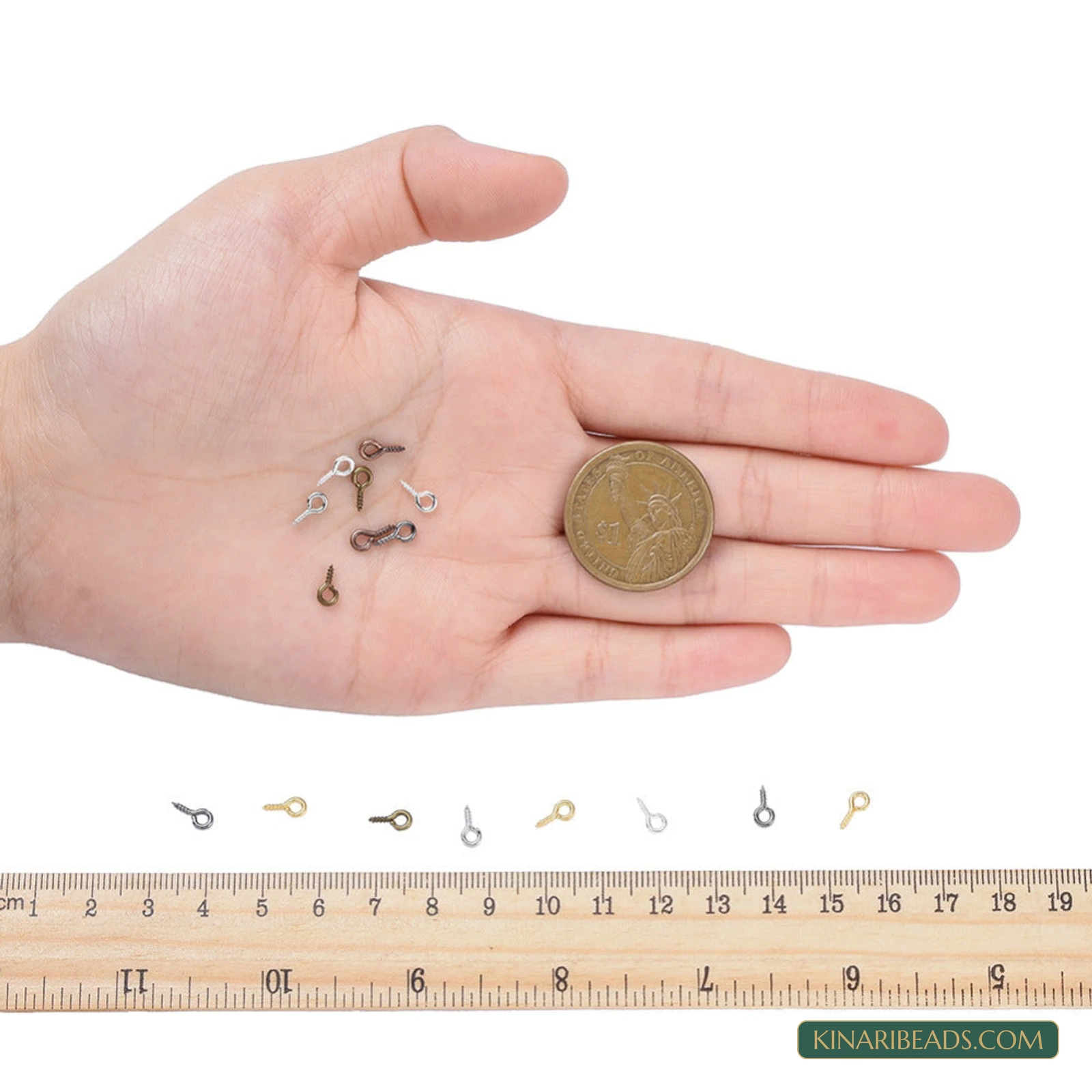 120-Piece Screw Eye Pin Peg Bails Kit – 6 Colours product image