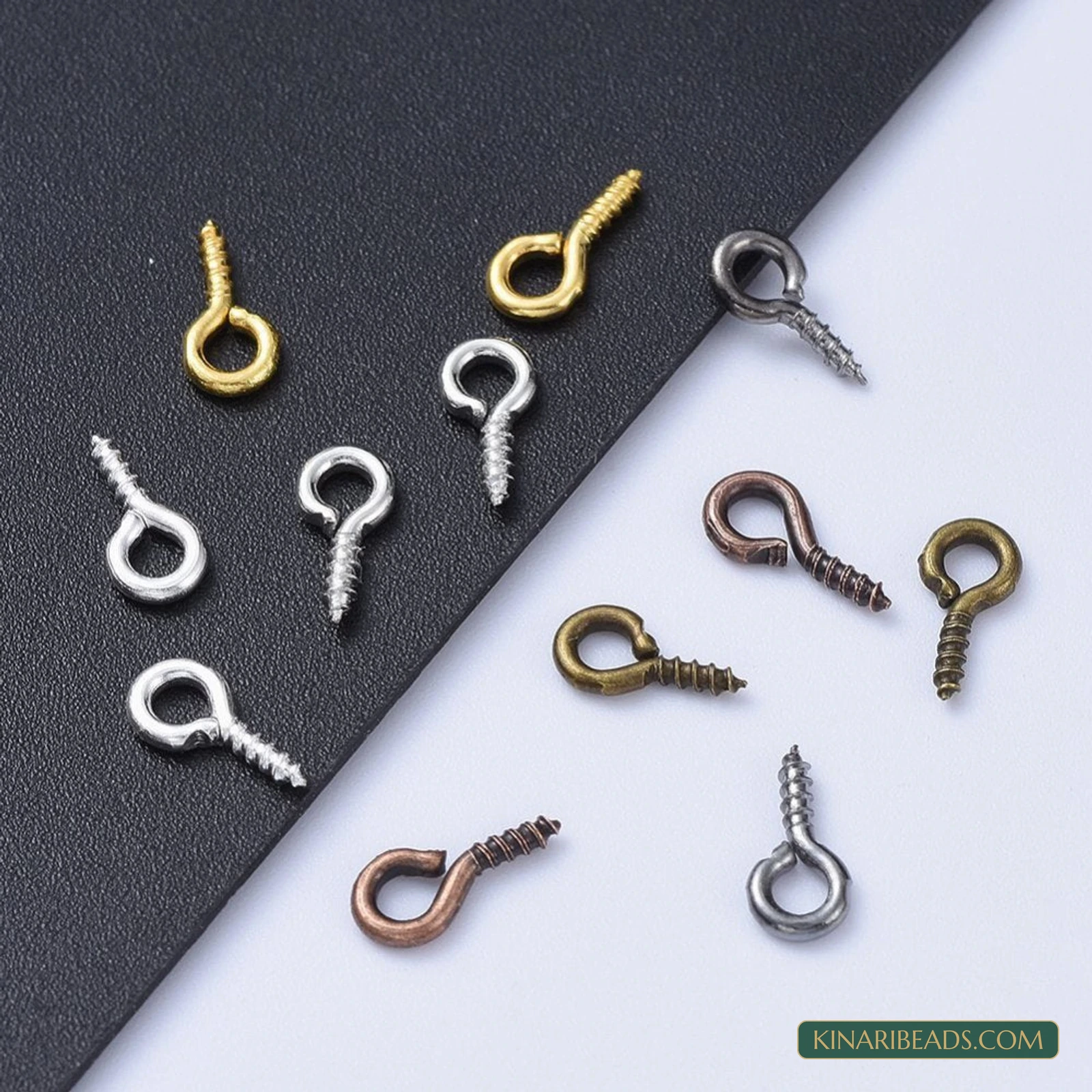 120-Piece Screw Eye Pin Peg Bails Kit – 6 Colours product image