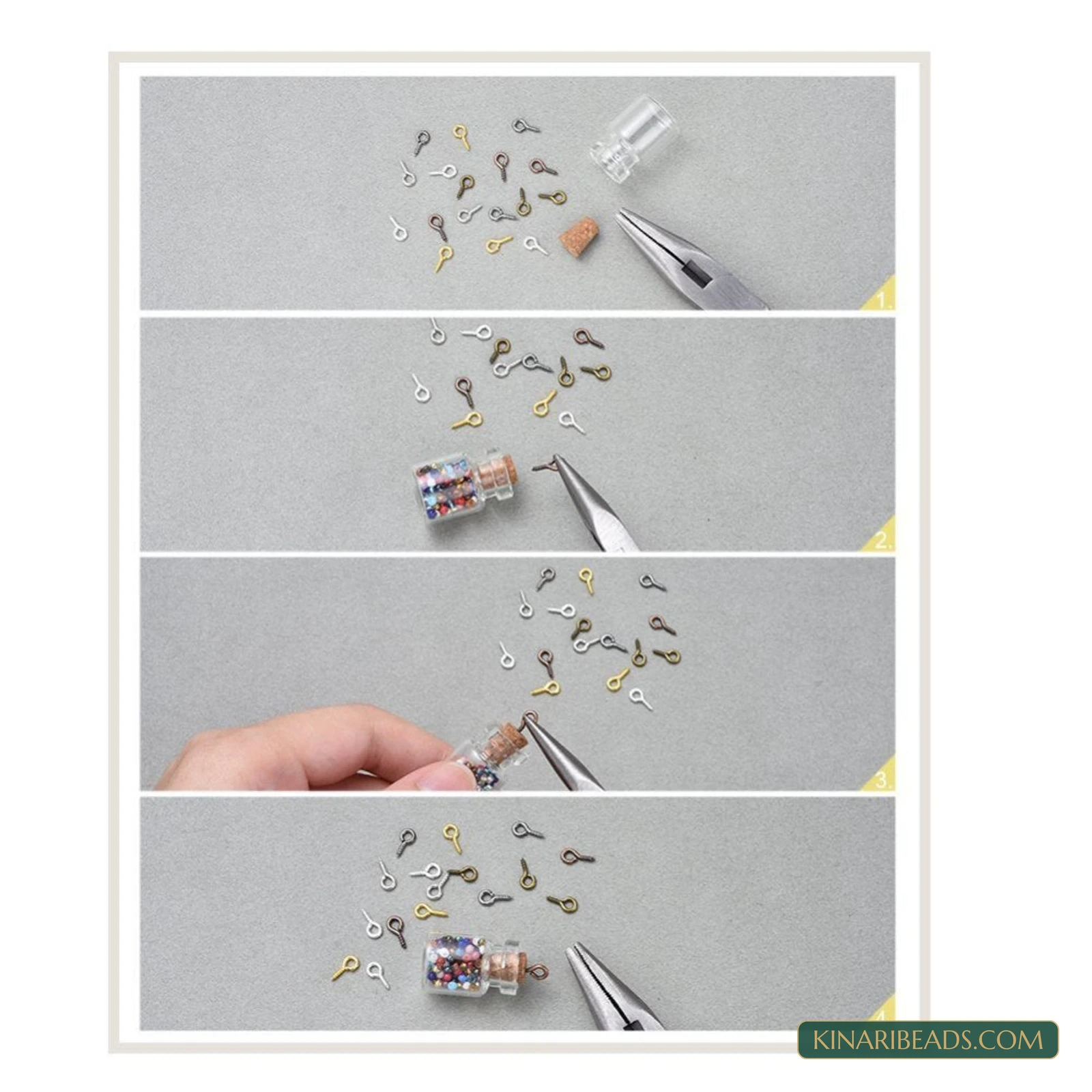 120-Piece Screw Eye Pin Peg Bails Kit – 6 Colours product image