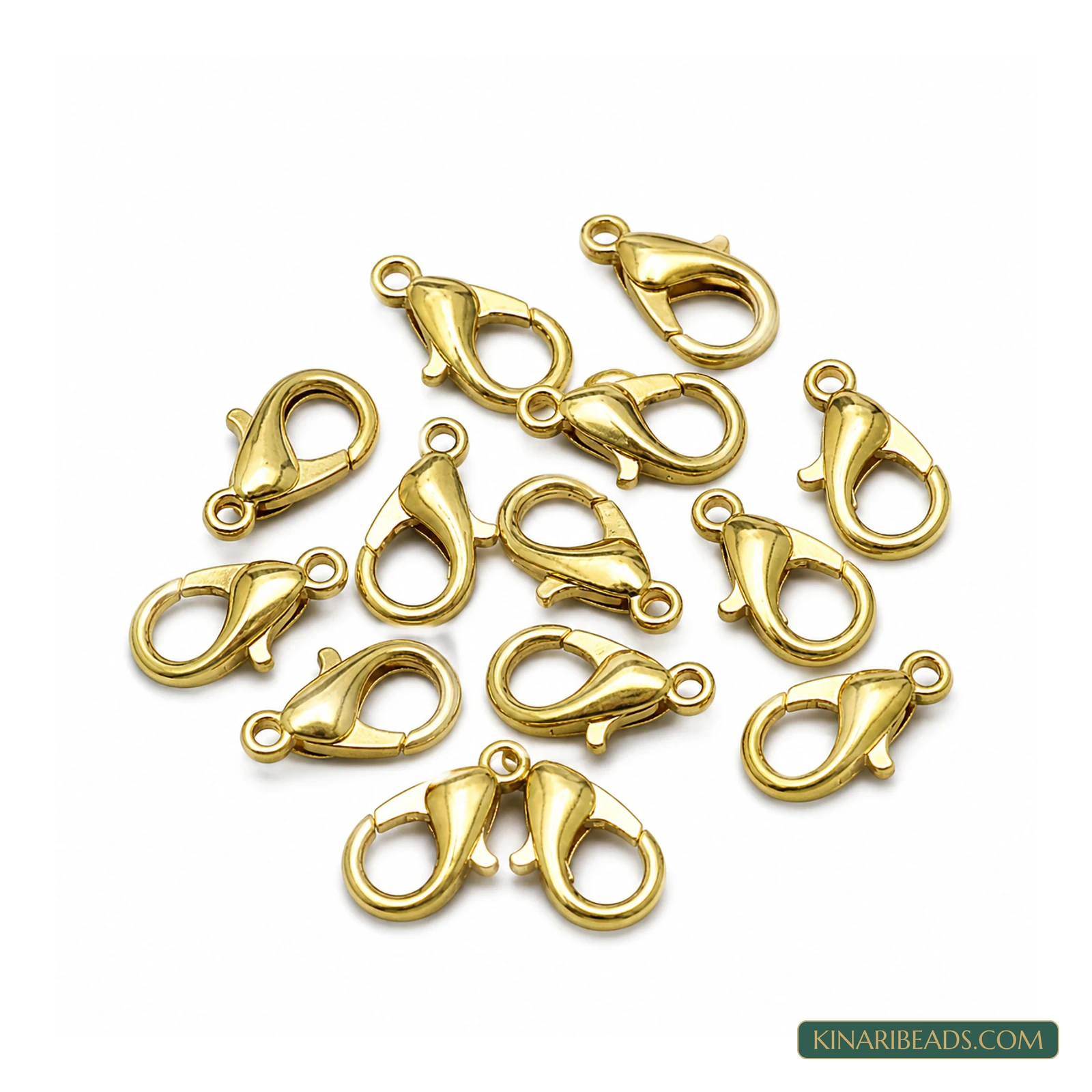 12mm Gold Finish Lobster Claw Jewellery Clasps – 25 Pcs / 1000 Pcs product image