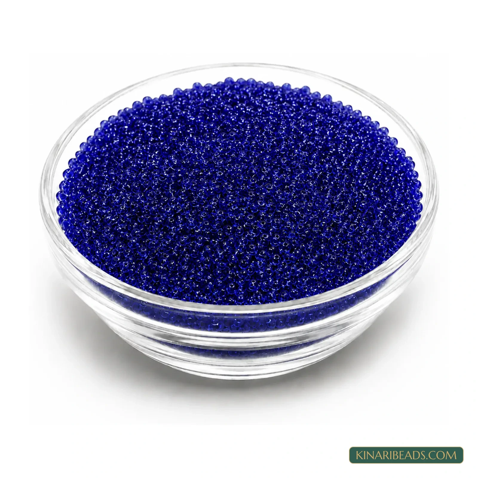 13/0 Transparent Round Glass Seed Beads for Embroidery & Jewellery - 100g - Royal Blue colour