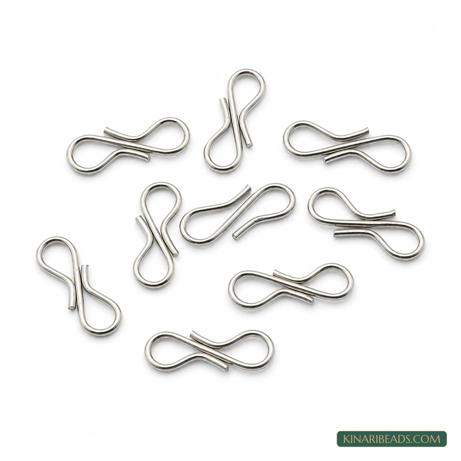 14x8 mm Nickel S-Hook Jewellery Closures – 50 Gm