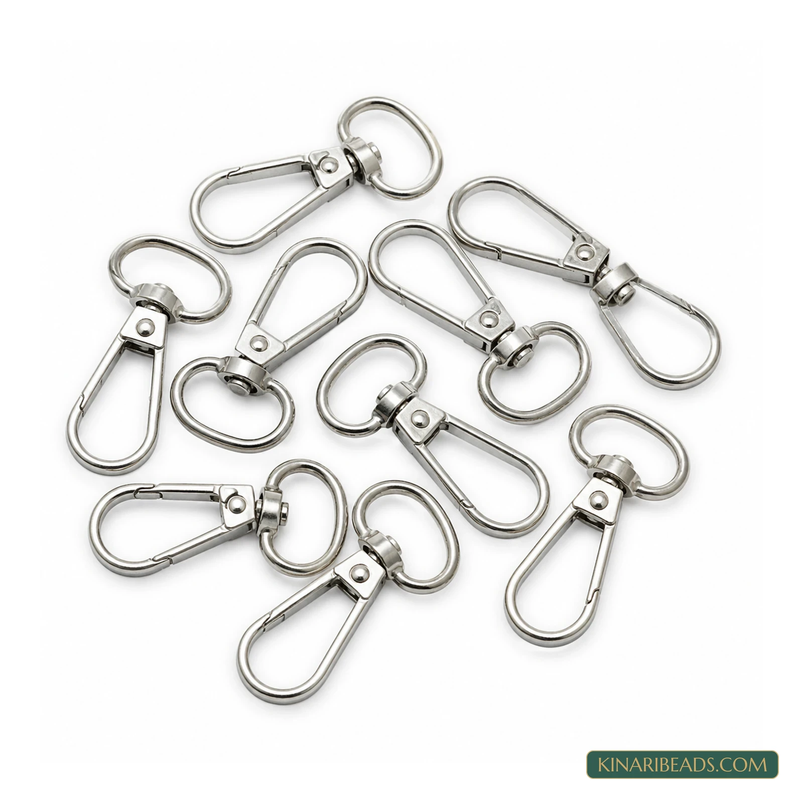 1.5 Inches Keychain Hooks Swivel Snap Hooks Silver-Tone – 10 Pcs / 100 Pcs
