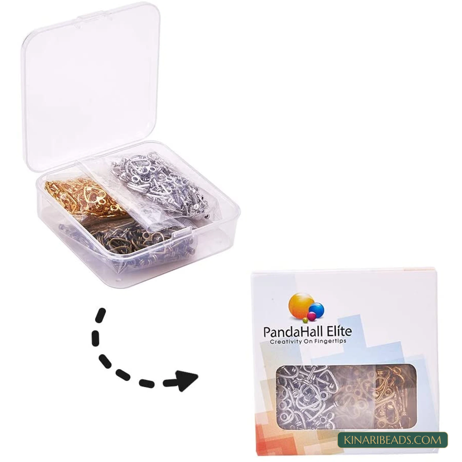150-Set Heart Toggle Clasps Kit – 3 Colours product image