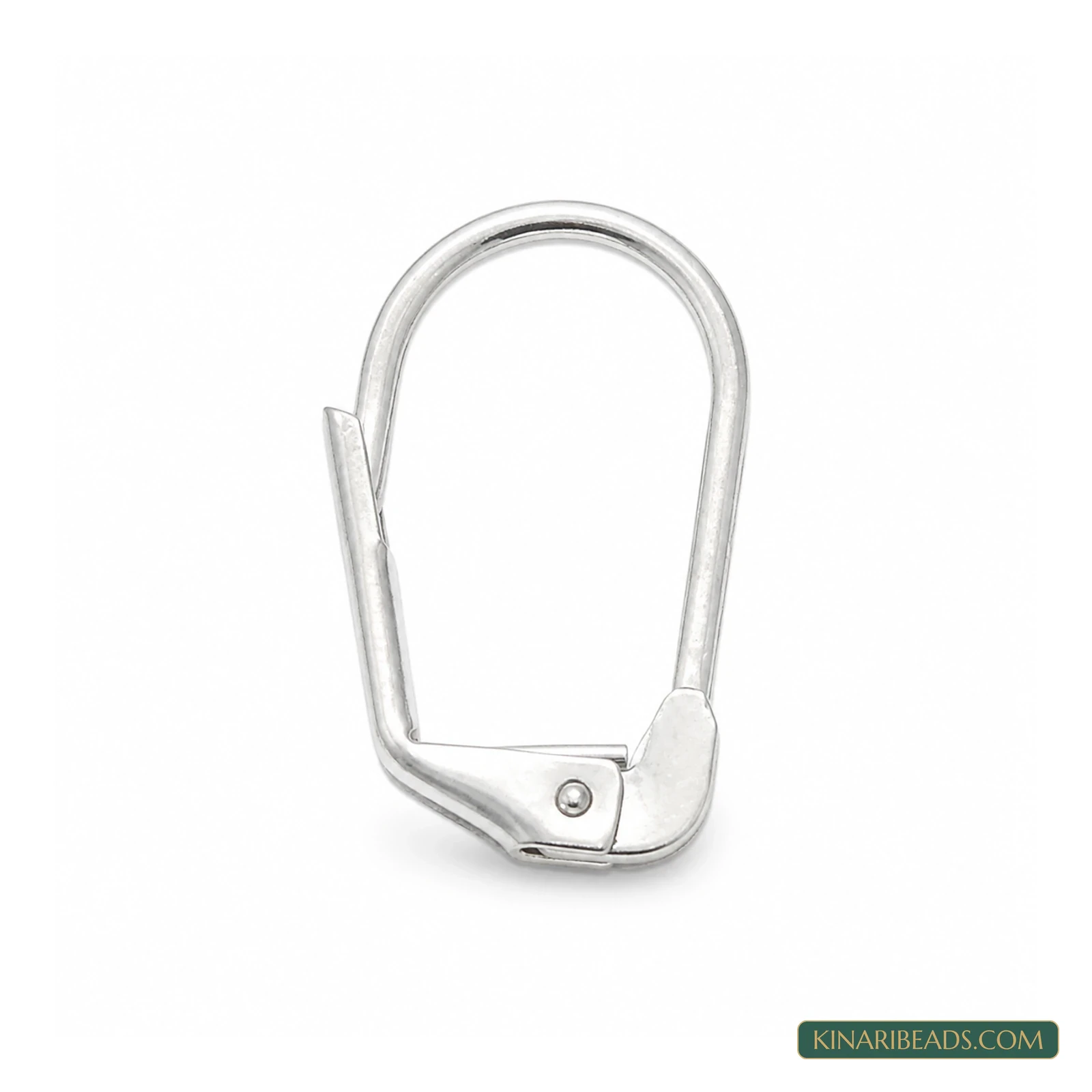 17x10mm Earring Hooks Silver – 4 Pack, Kinari Style EF130