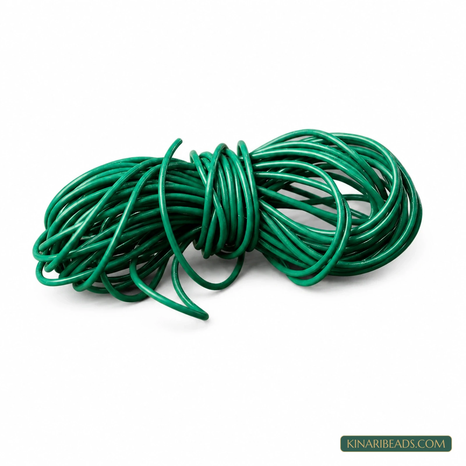 1mm Round Leather Cord for Jewellery – 5m - Dark Green colour