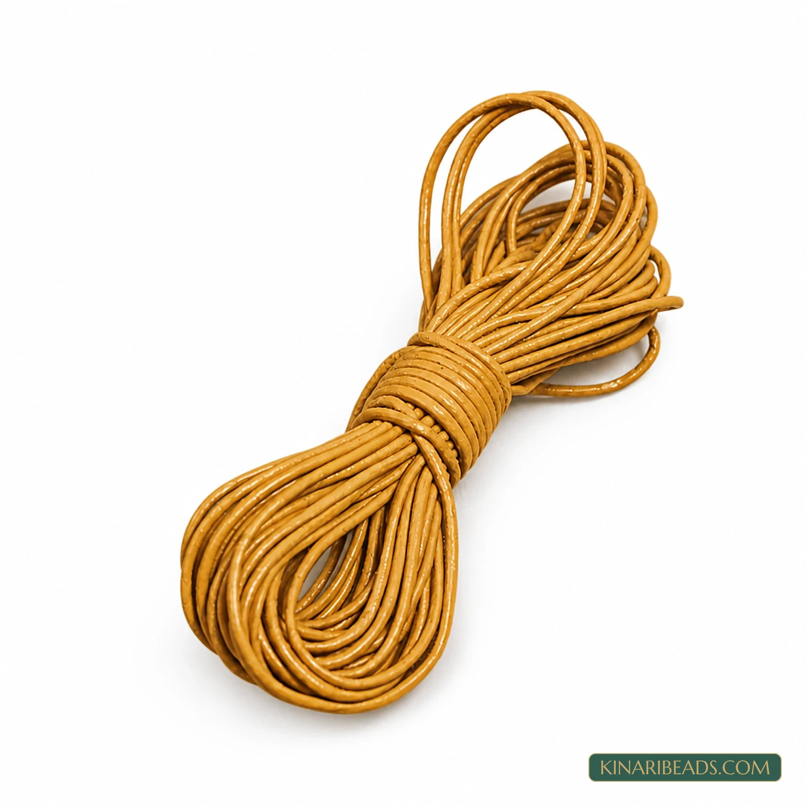 1mm Round Leather Cord for Jewellery – 5m - Peach colour