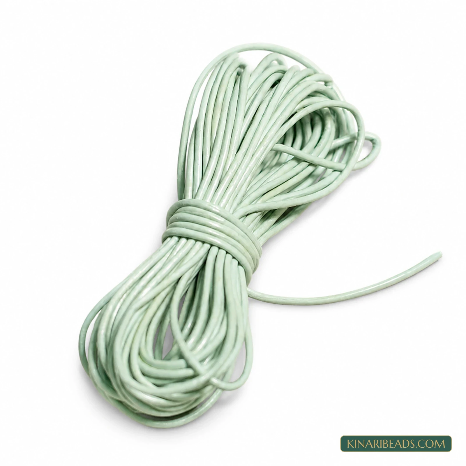 1mm Round Leather Cord for Jewellery – 5m - Sea Green colour