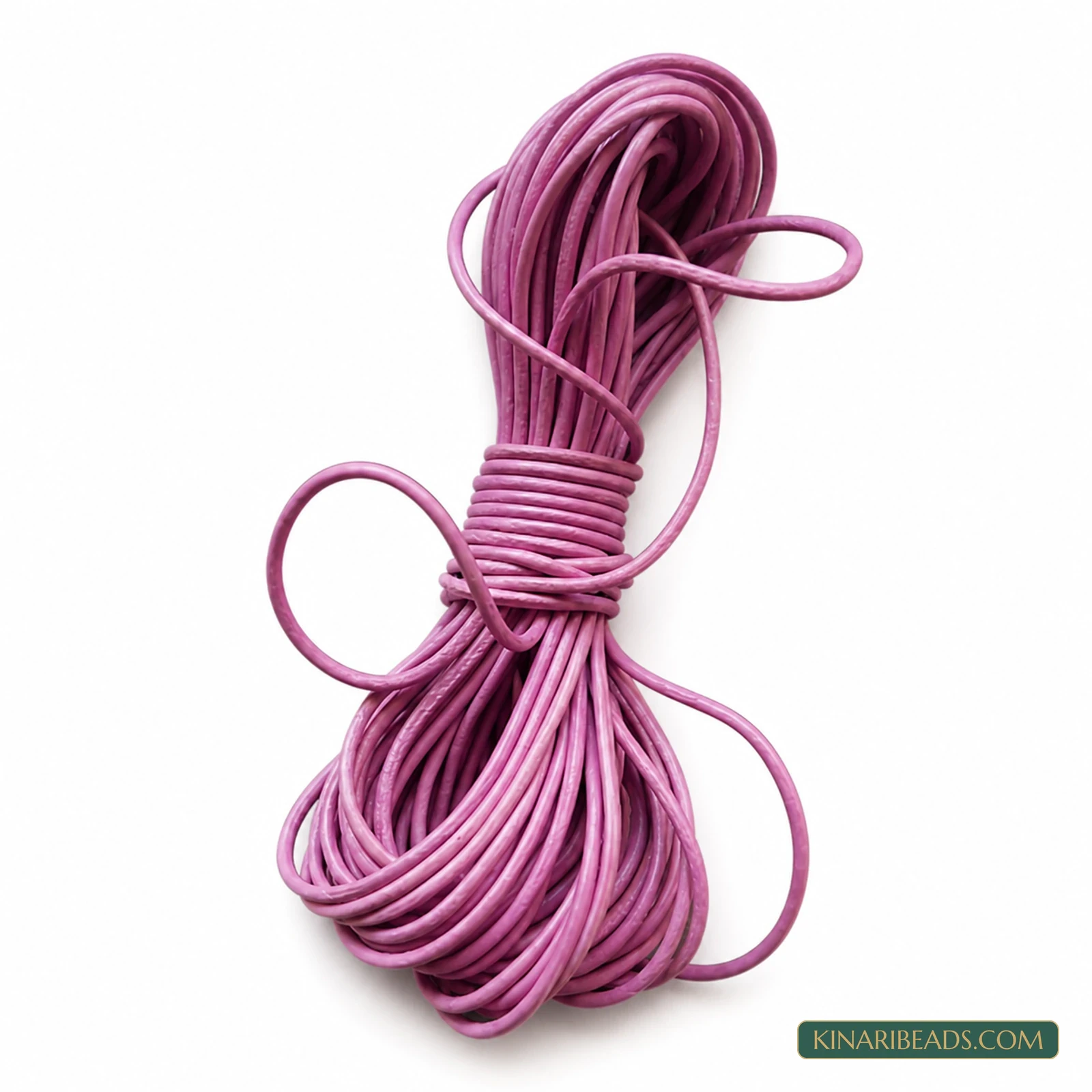 1mm Round Leather Cord for Jewellery – 5m - Violet colour