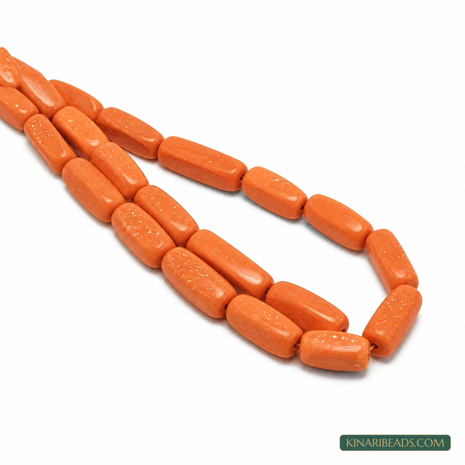 2 Strings 21×12mm Red Twisted Semiprecious Howlite Beads