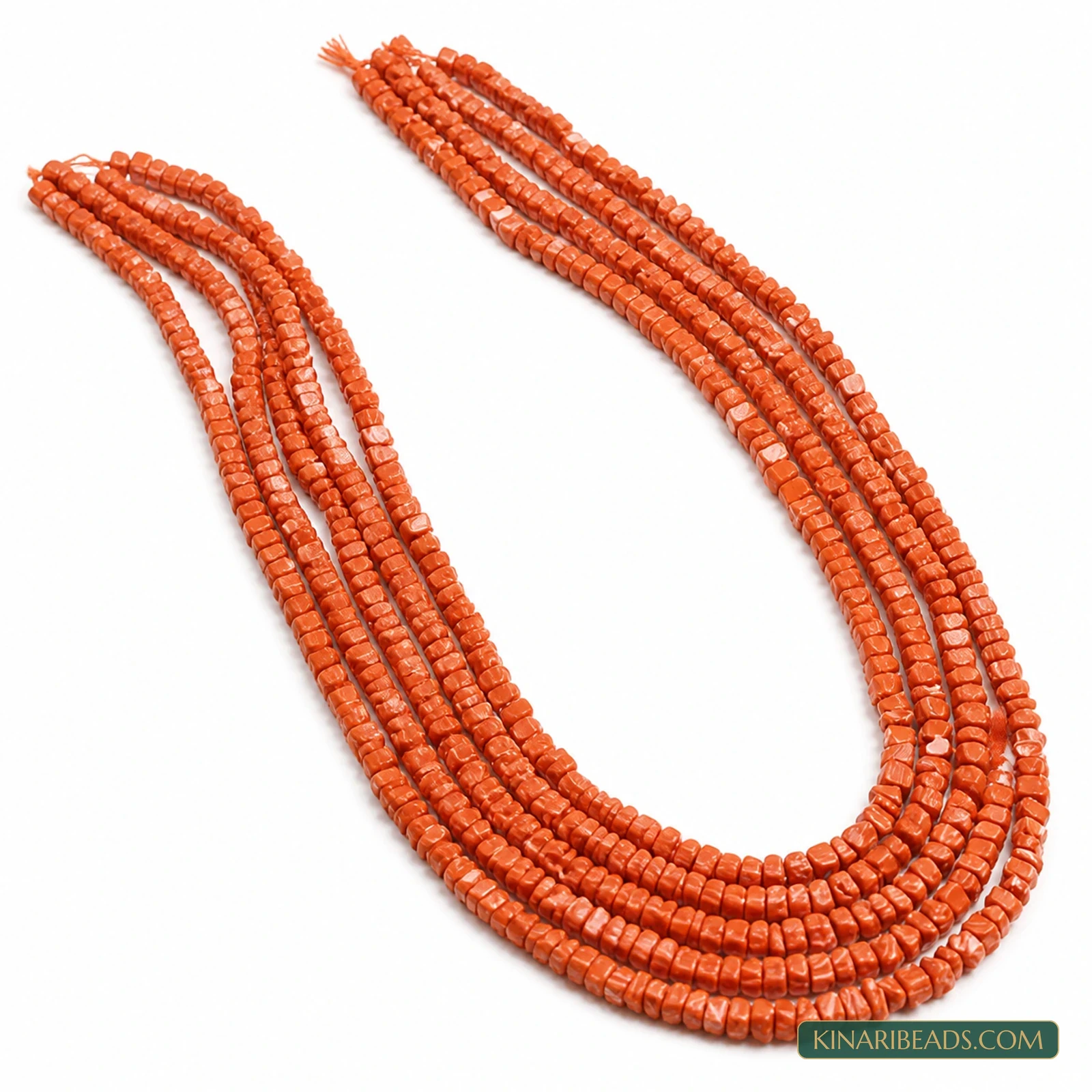 2 Strings 4mm Uncut Semiprecious Howlite Beads – 7 Colours