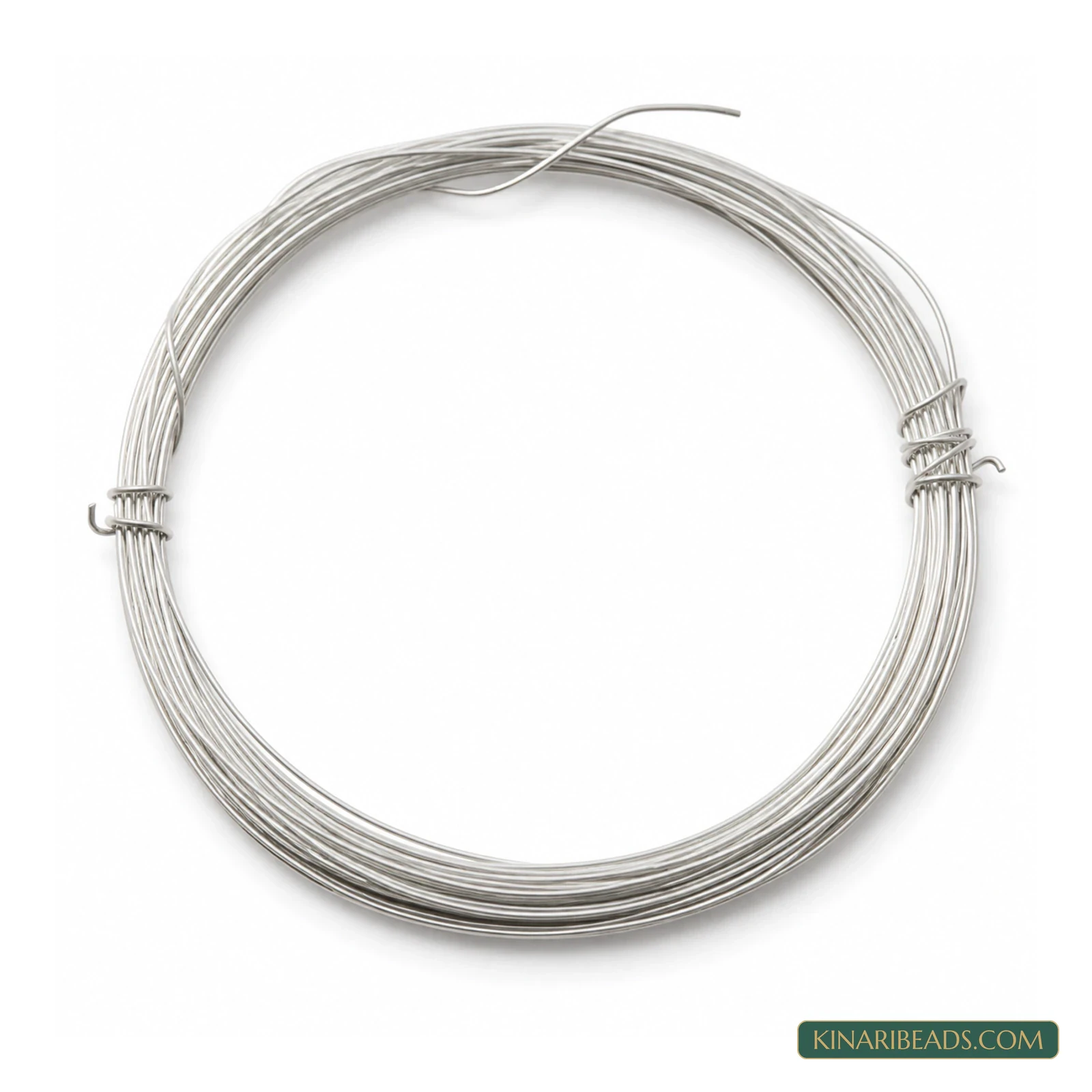 20 Gauge Plated Brass Wire – 0.9mm, 10m - Silver colour
