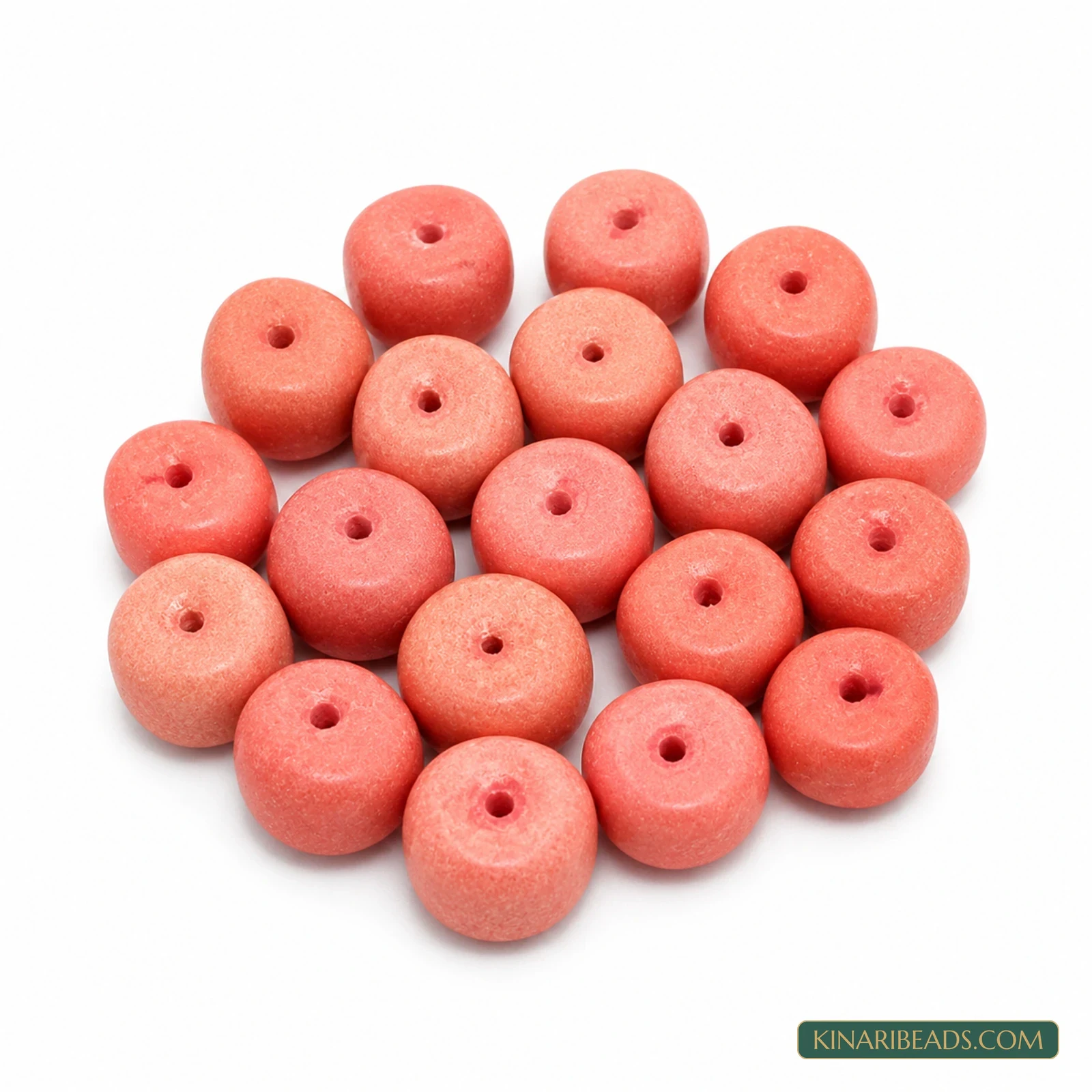 20 Pcs 10×16mm–12×14mm Pink Synthetic Howlite Beads - Pink colour