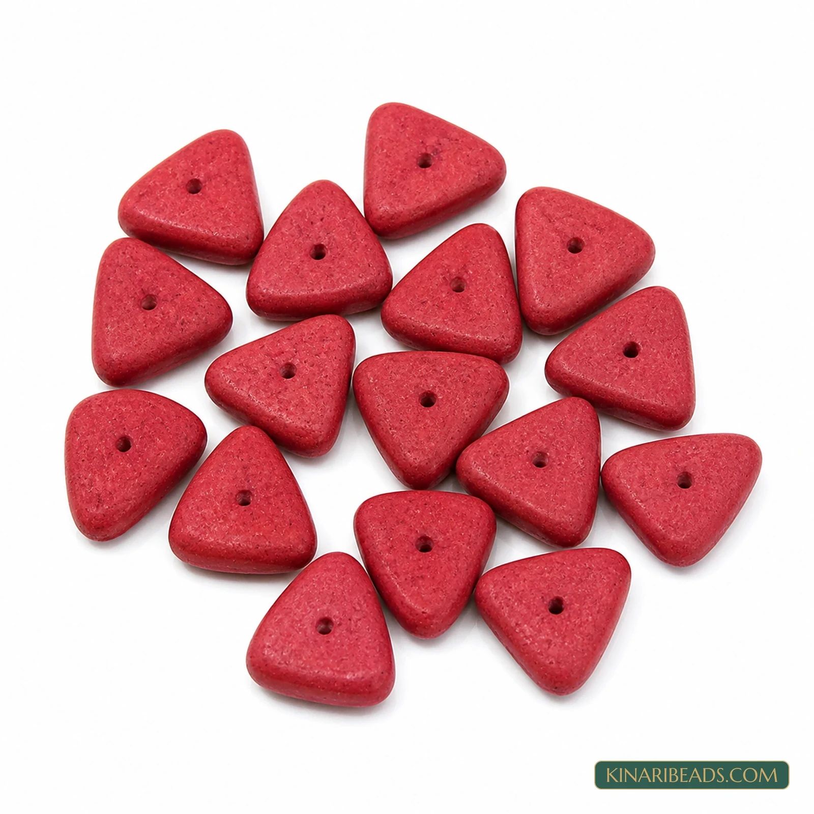 20 Pcs 13×14mm–15×17mm Red Synthetic Howlite Beads - Red colour