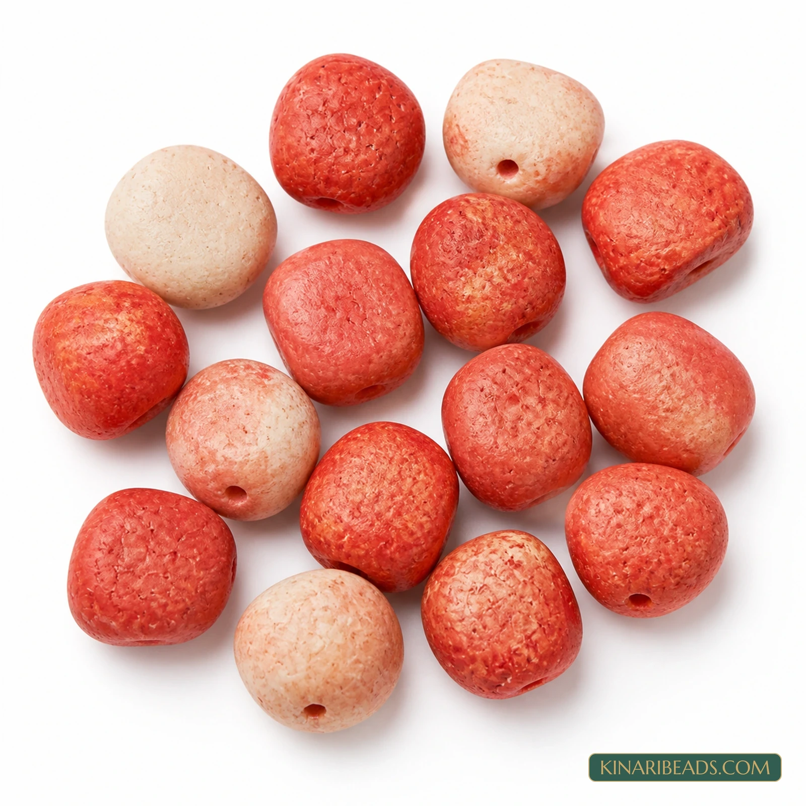 20 Pcs 14×18mm Red Synthetic Howlite Beads - Red colour