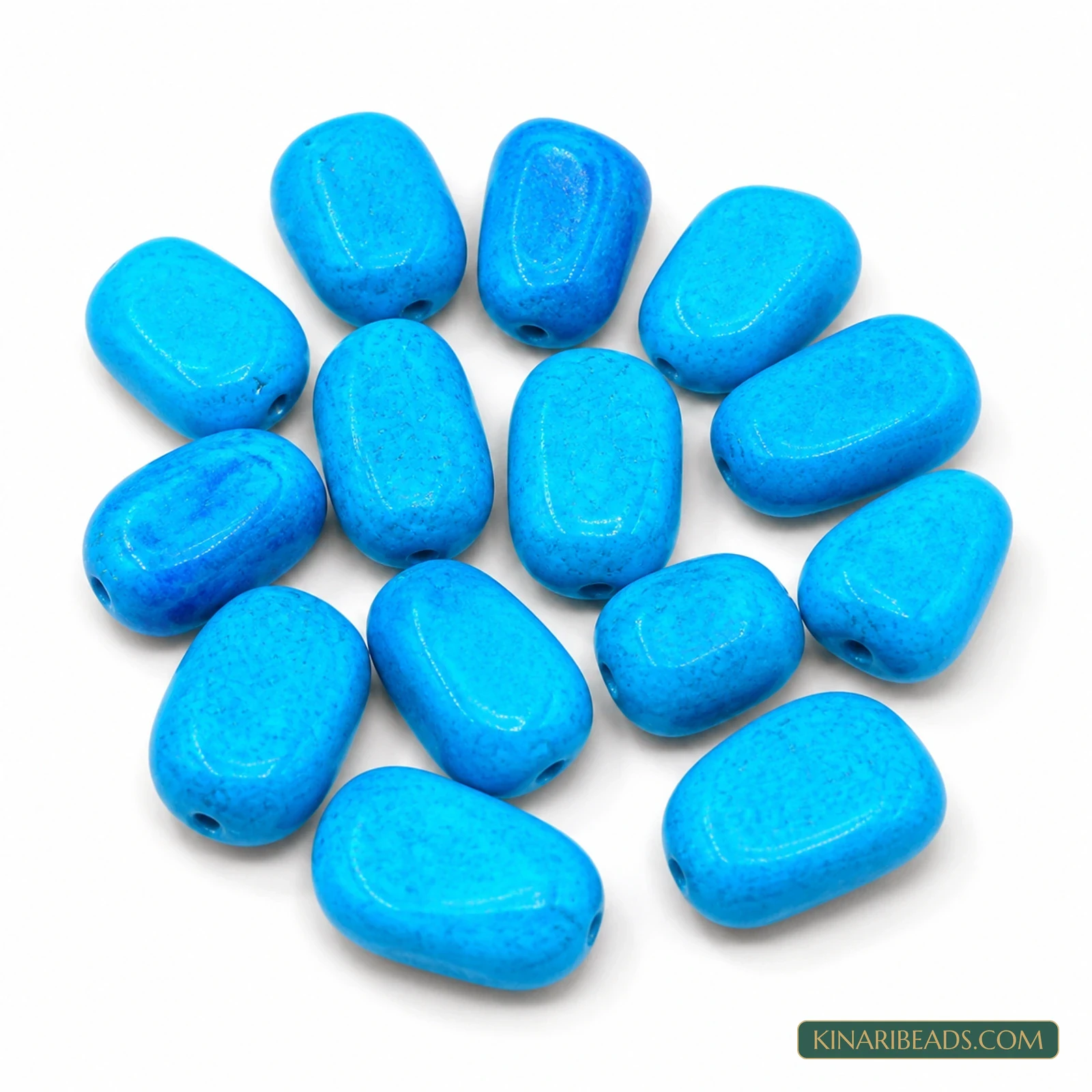20 Pcs 20×14mm Turquoise Synthetic Howlite Beads
