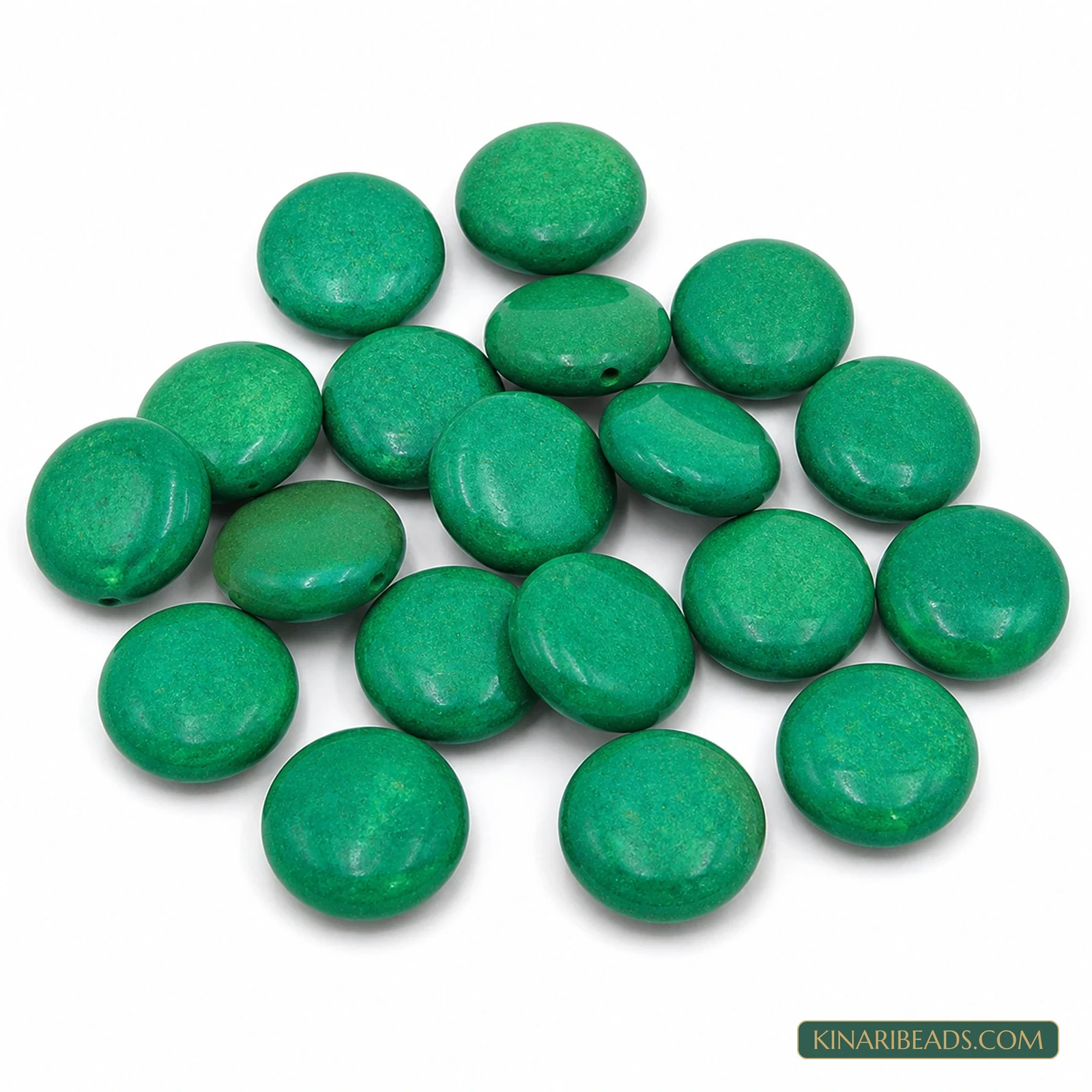 20 Pcs 24mm Turquoise Synthetic Howlite Beads
