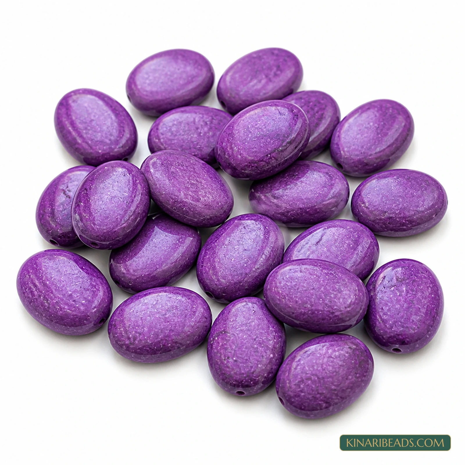 20 Pcs 25×18mm–28×18mm Purple Synthetic Howlite Beads