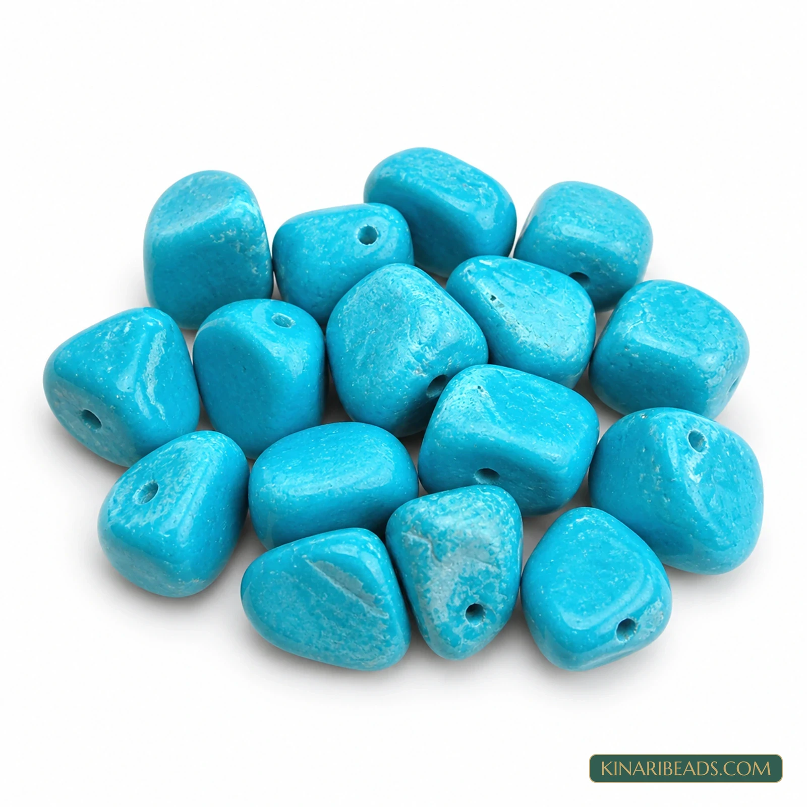 20 Pcs 27×20mm Turquoise Synthetic Howlite Beads