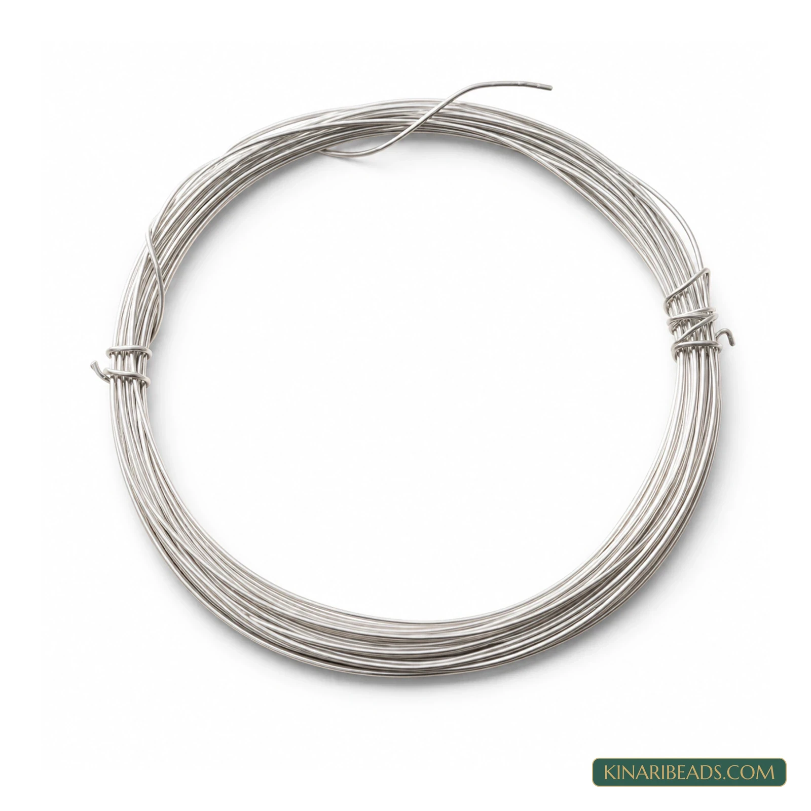 24 Gauge Plated Brass Wire – 0.55mm, 25m - Silver colour