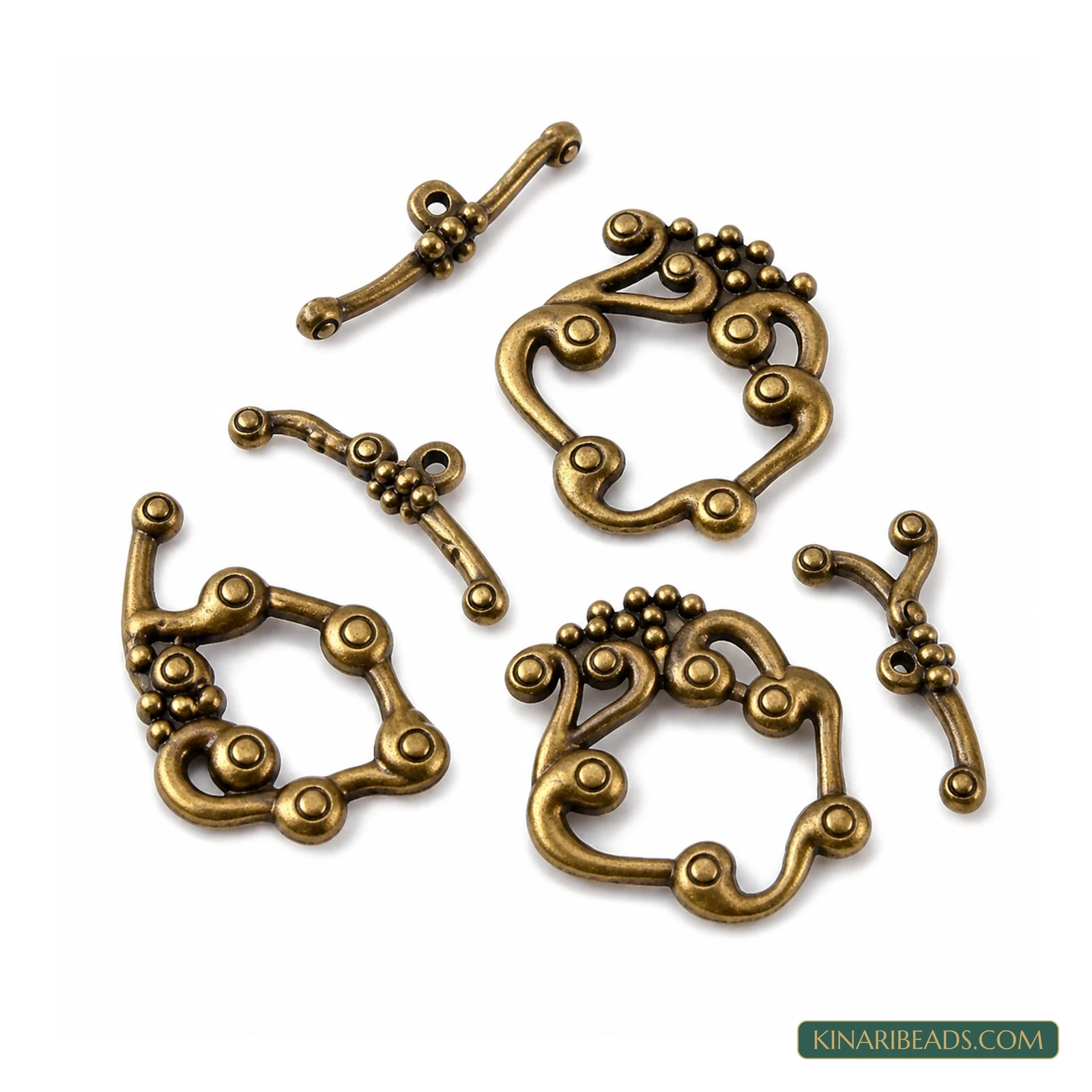 24x27mm Metal Toggle & T-Bar Clasp Sets Antiqued Bronze – 5 Sets / 50 Sets