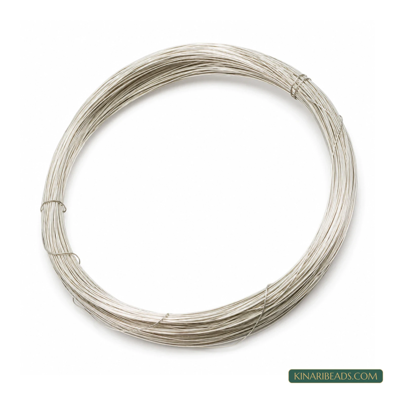 26 Gauge Plated Brass Wire – 0.45mm, 40m - Silver colour