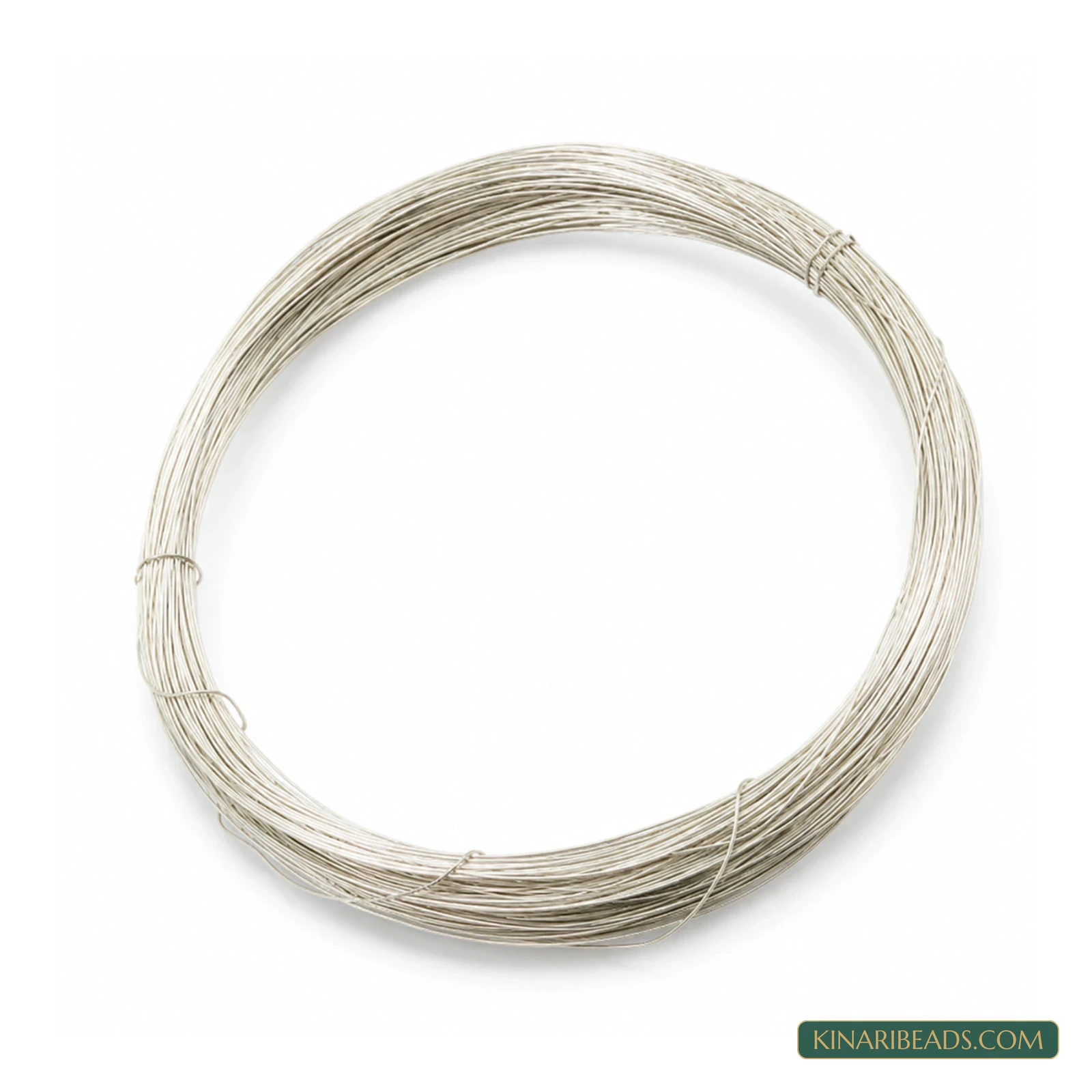 28 Gauge Plated Brass Wire – 0.36mm, 60m - Silver colour