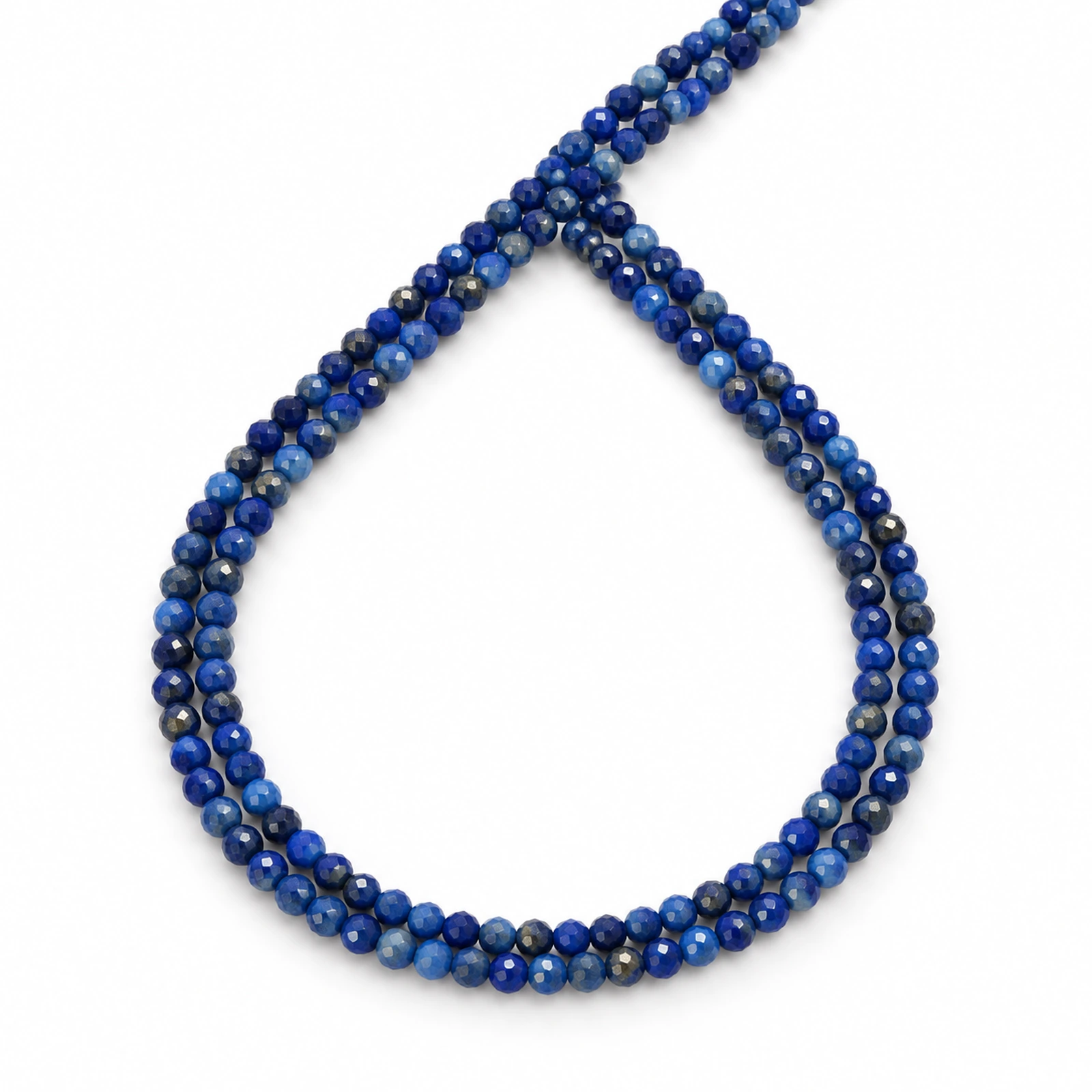2mm Natural Lapis Lazuli Micro-Faceted Beads - 15 Inch